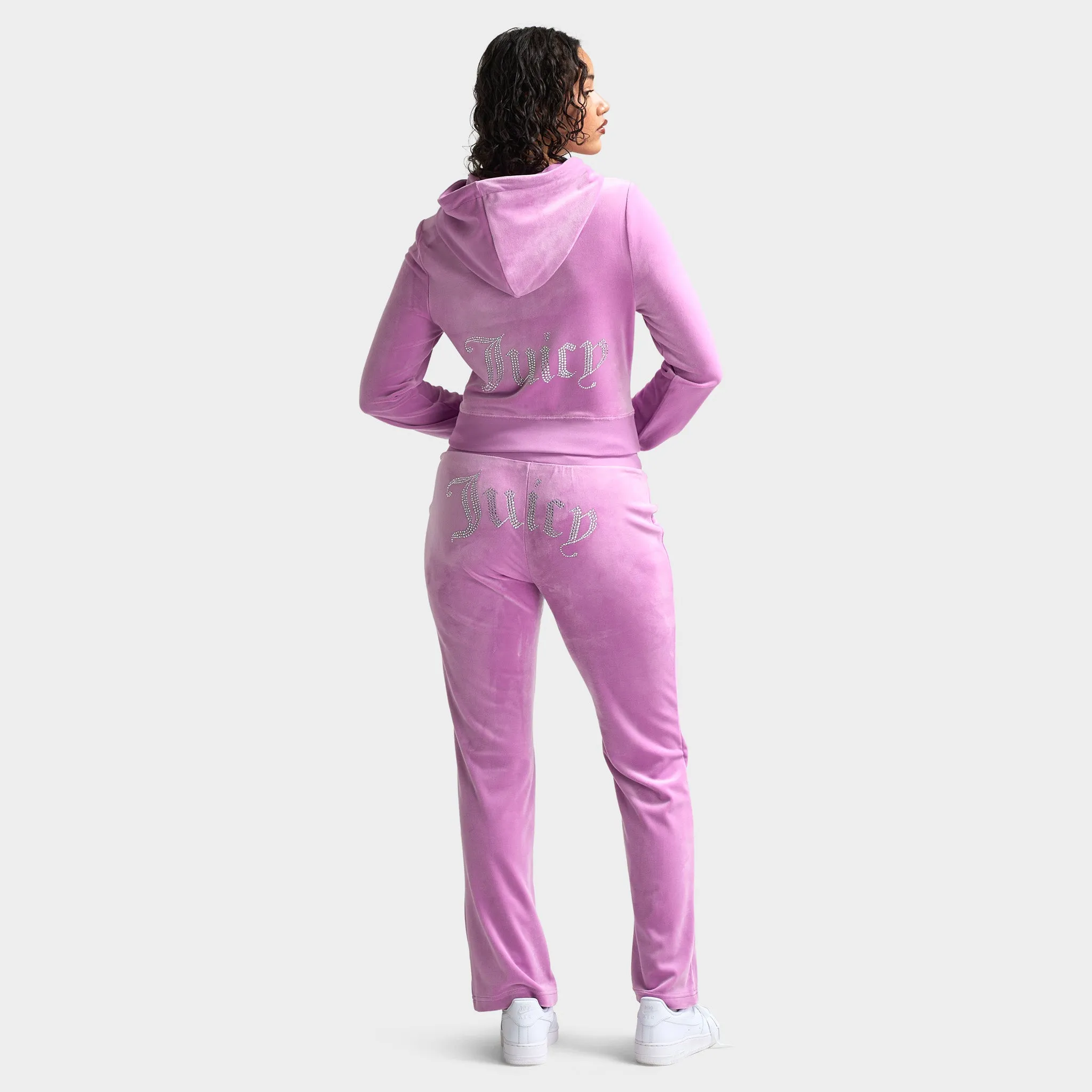 Juicy Couture Women's Classic Velour Hoodie / Violet Tulle sold by JD Sports product image thumbnail 5