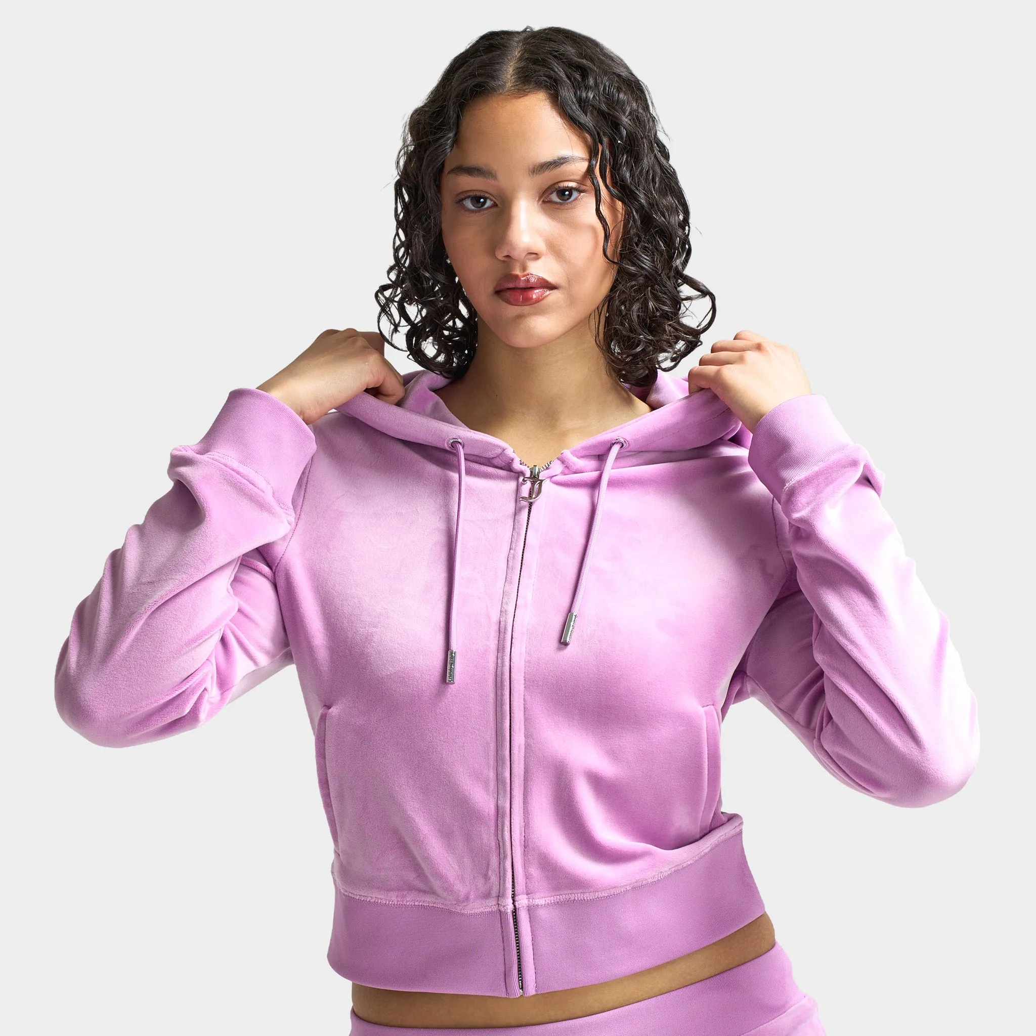 Juicy Couture Women's Classic Velour Hoodie / Violet Tulle sold by JD Sports product image thumbnail 4