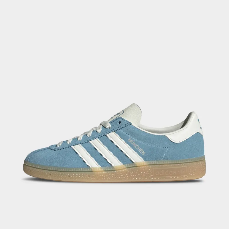 adidas Women's Muenchen Preloved Blue / Off White - Silver Metallic sold by JD Sports