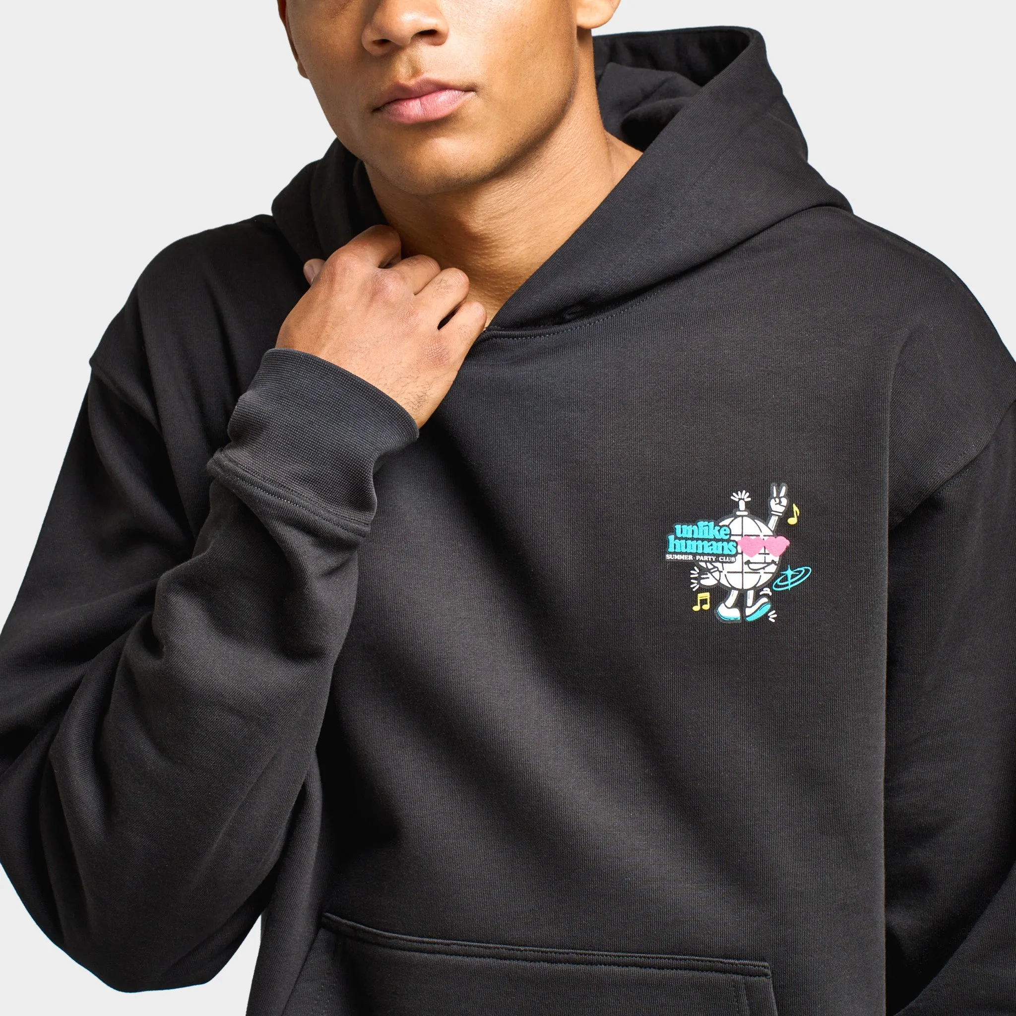Unlike Humans Party Club Hoodie / Black sold by JD Sports product image thumbnail 3