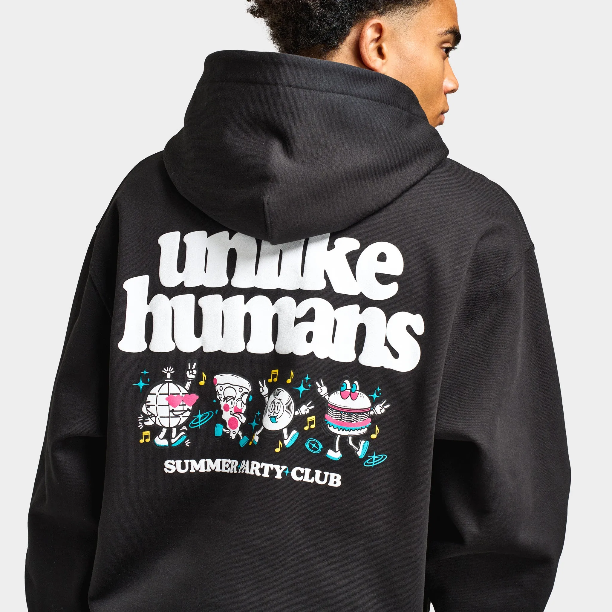 Unlike Humans Party Club Hoodie / Black sold by JD Sports product image thumbnail 4