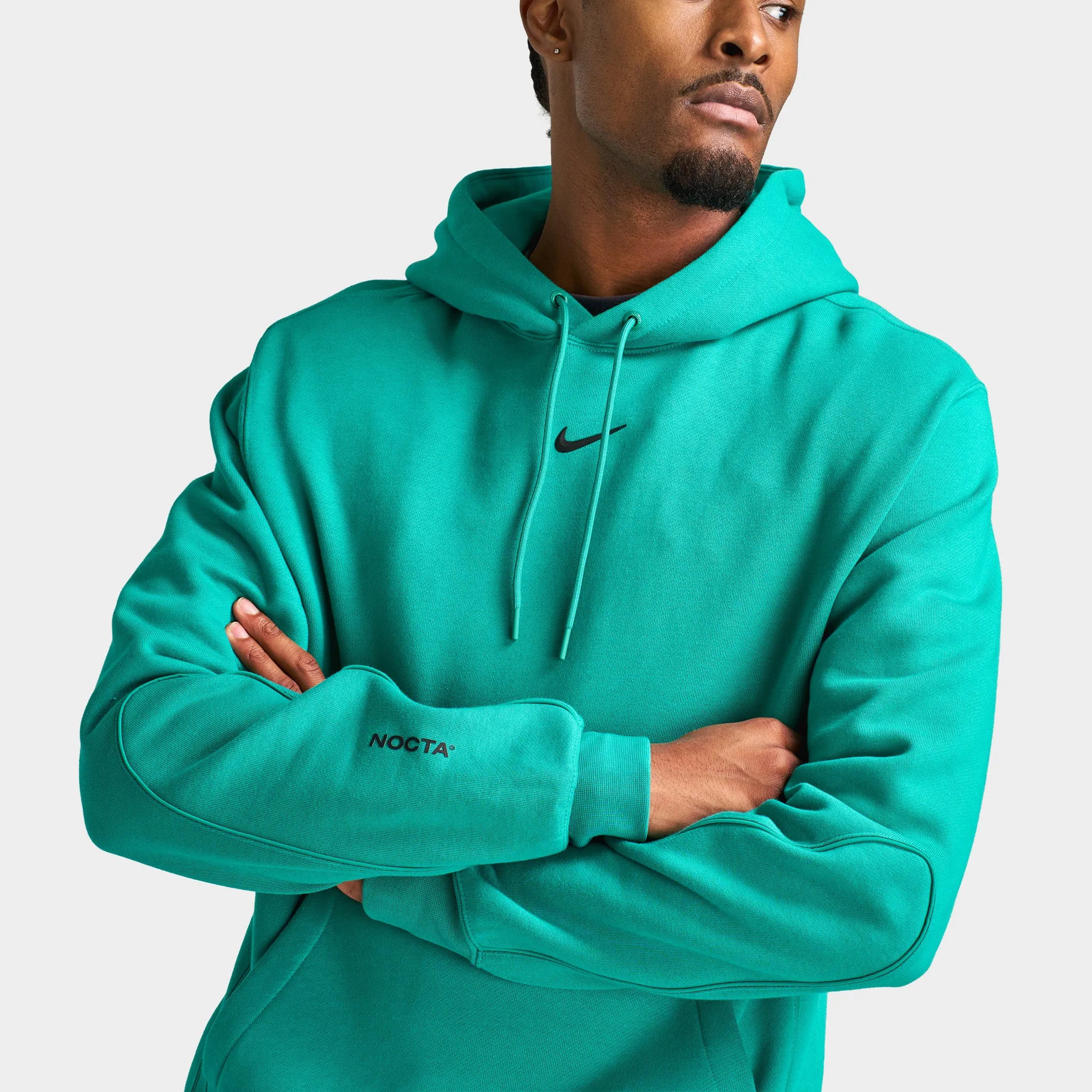 Nike NOCTA Fleece CS Pullover Hoodie Neptune Green / Black sold by JD Sports product image thumbnail 3