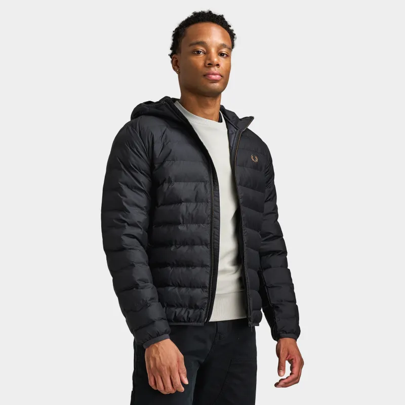 Fred Perry Hooded Insulated Jacket / Black sold by JD Sports