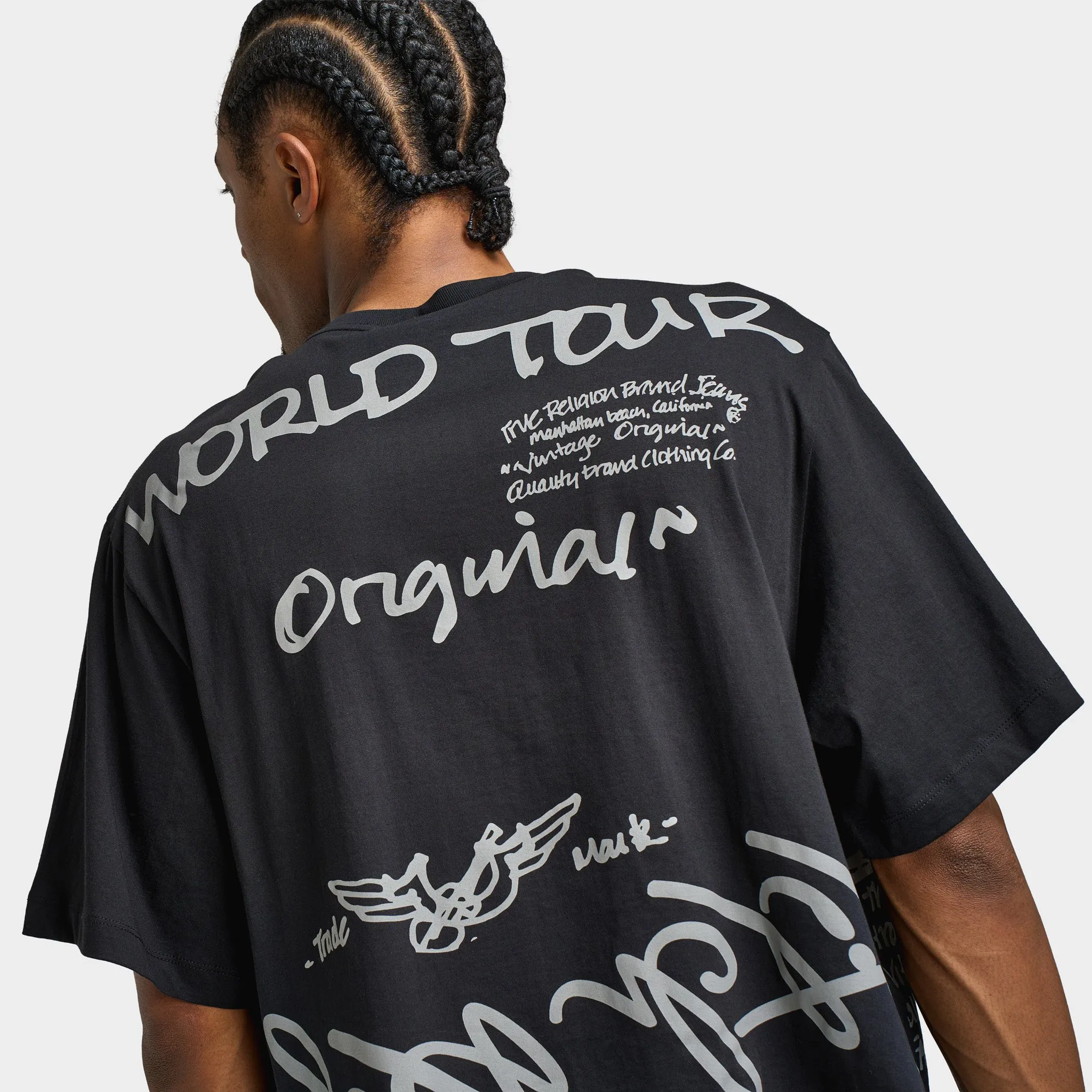 True Religion Script SS Boxy Tee / Jet Black sold by JD Sports product image thumbnail 4