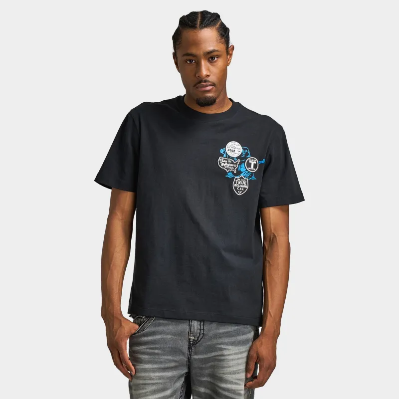 True Religion SS University Tee / Jet Black sold by JD Sports