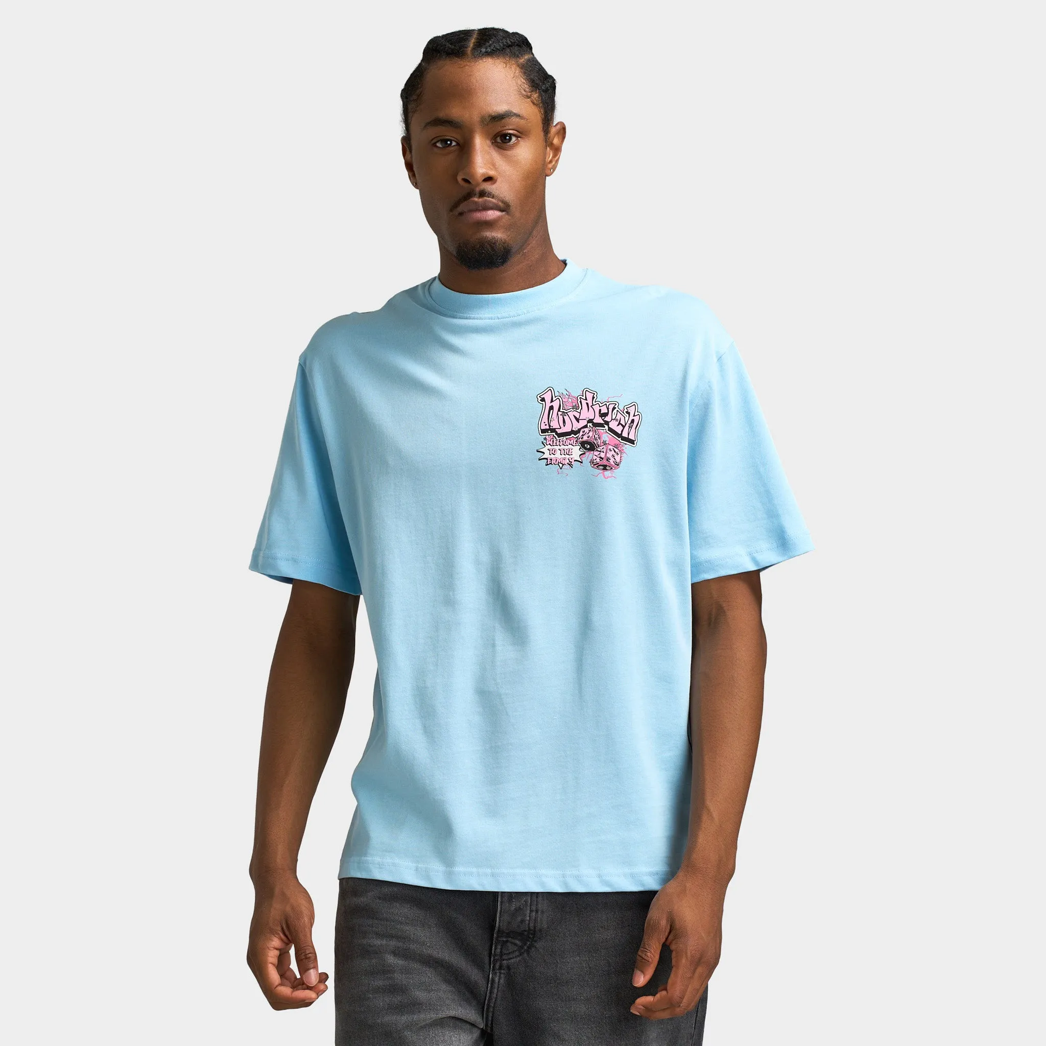 Hoodrich Luxeorb Oversized T-shirt / Clear Sky sold by JD Sports