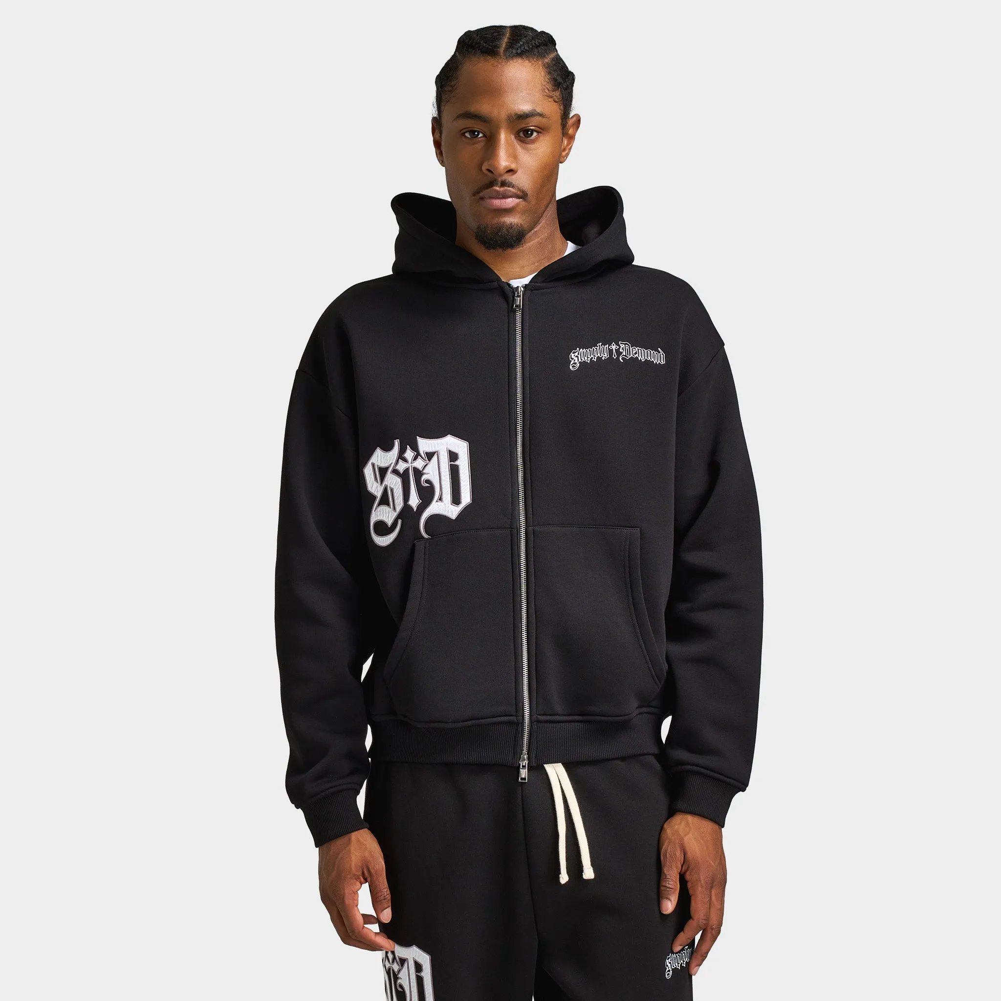 Supply & Demand Atomic Zip Up Hoodie / Black sold by JD Sports