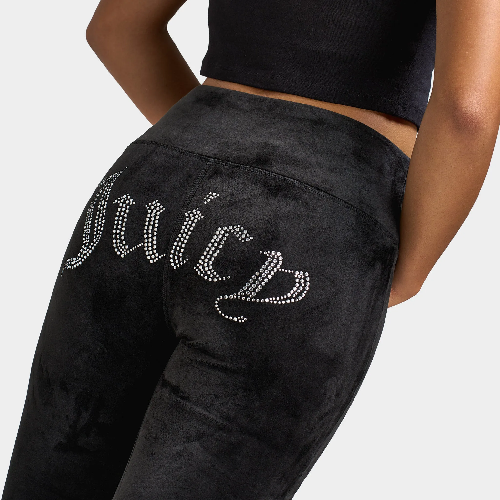 Juicy Couture Luxe Velour Flared Track Pants / Liquorice sold by JD Sports product image thumbnail 5