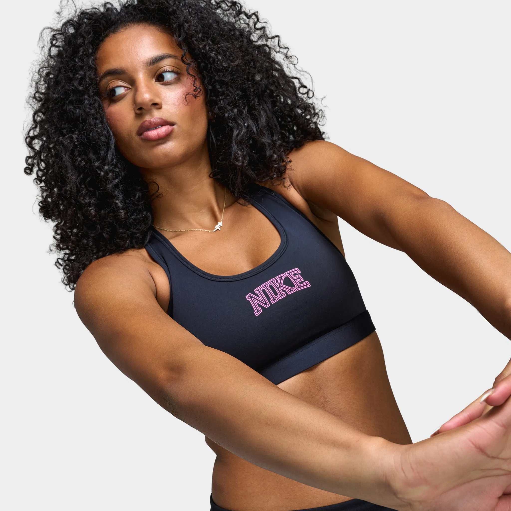 Nike Women's Swoosh Medium Sports Bra / Black sold by JD Sports product image thumbnail 3