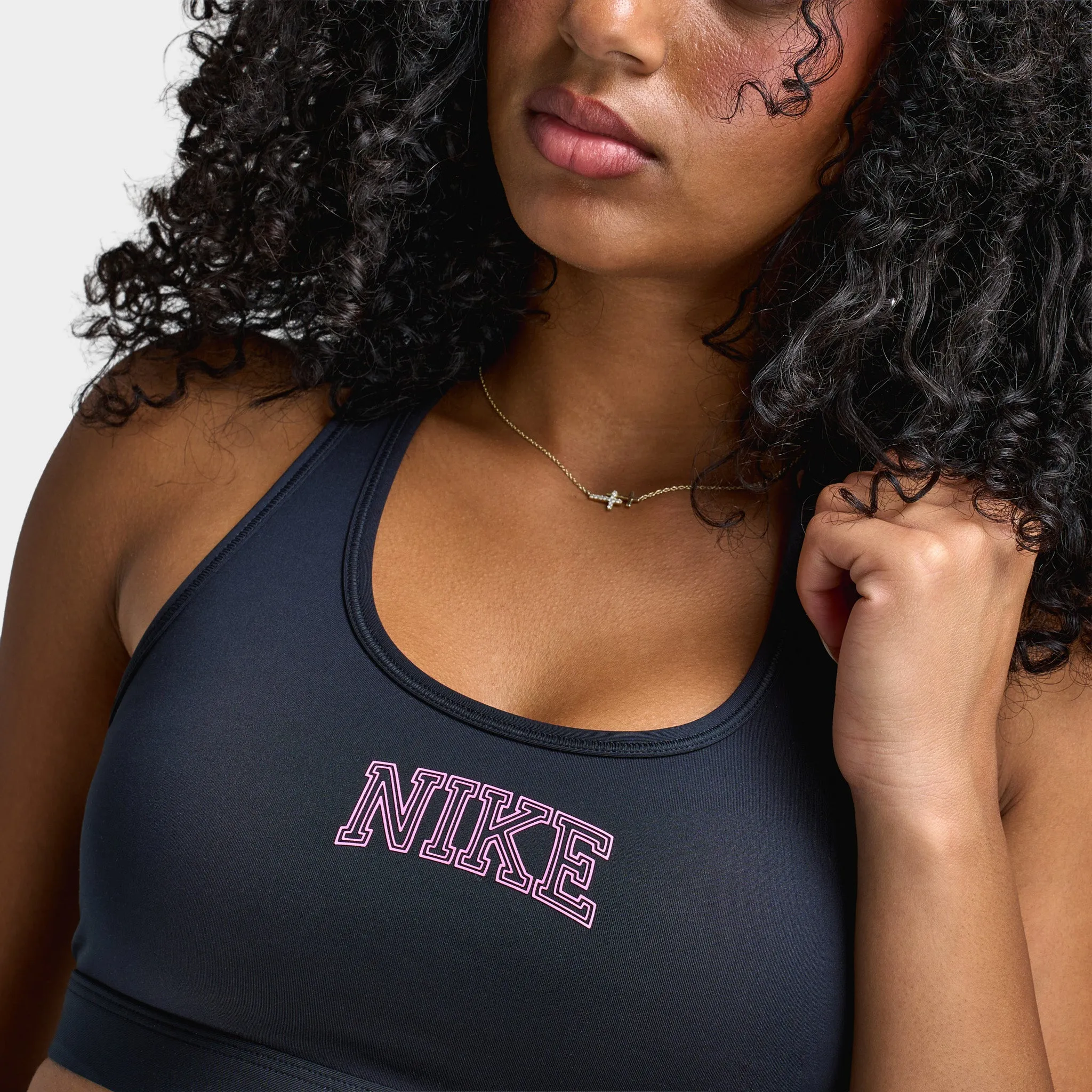 Nike Women's Swoosh Medium Sports Bra / Black sold by JD Sports product image thumbnail 4