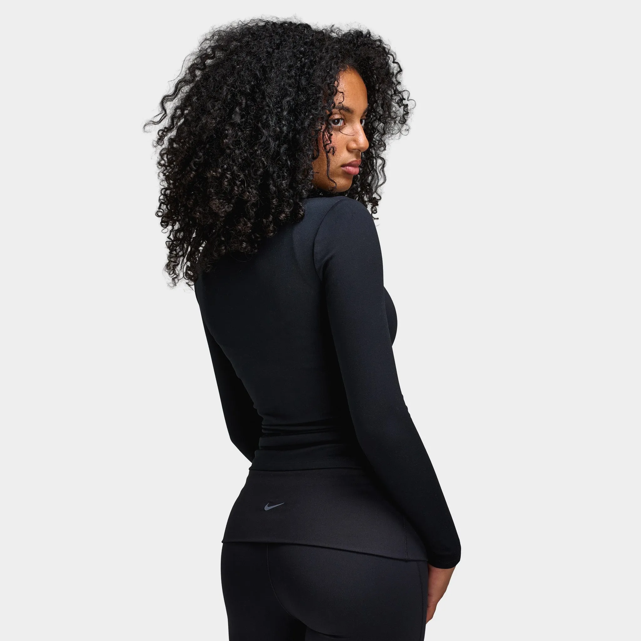 Nike One Women's Dri Fit Fullzip Fitted Jacket Black / White sold by JD Sports product image thumbnail 2