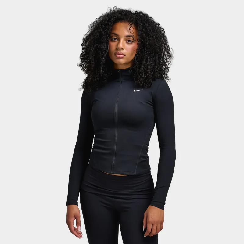 Nike One Women's Dri Fit Fullzip Fitted Jacket Black / White sold by JD Sports