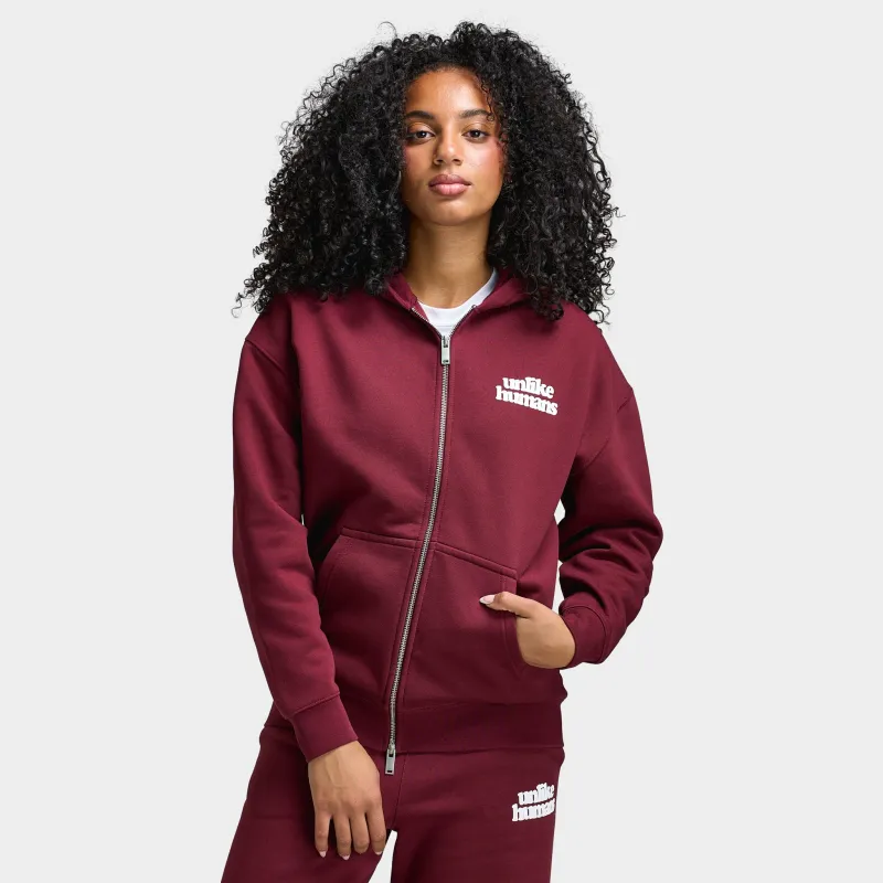 Unlike Humans Women's Bubble Fullzip Hoodie / Red sold by JD Sports
