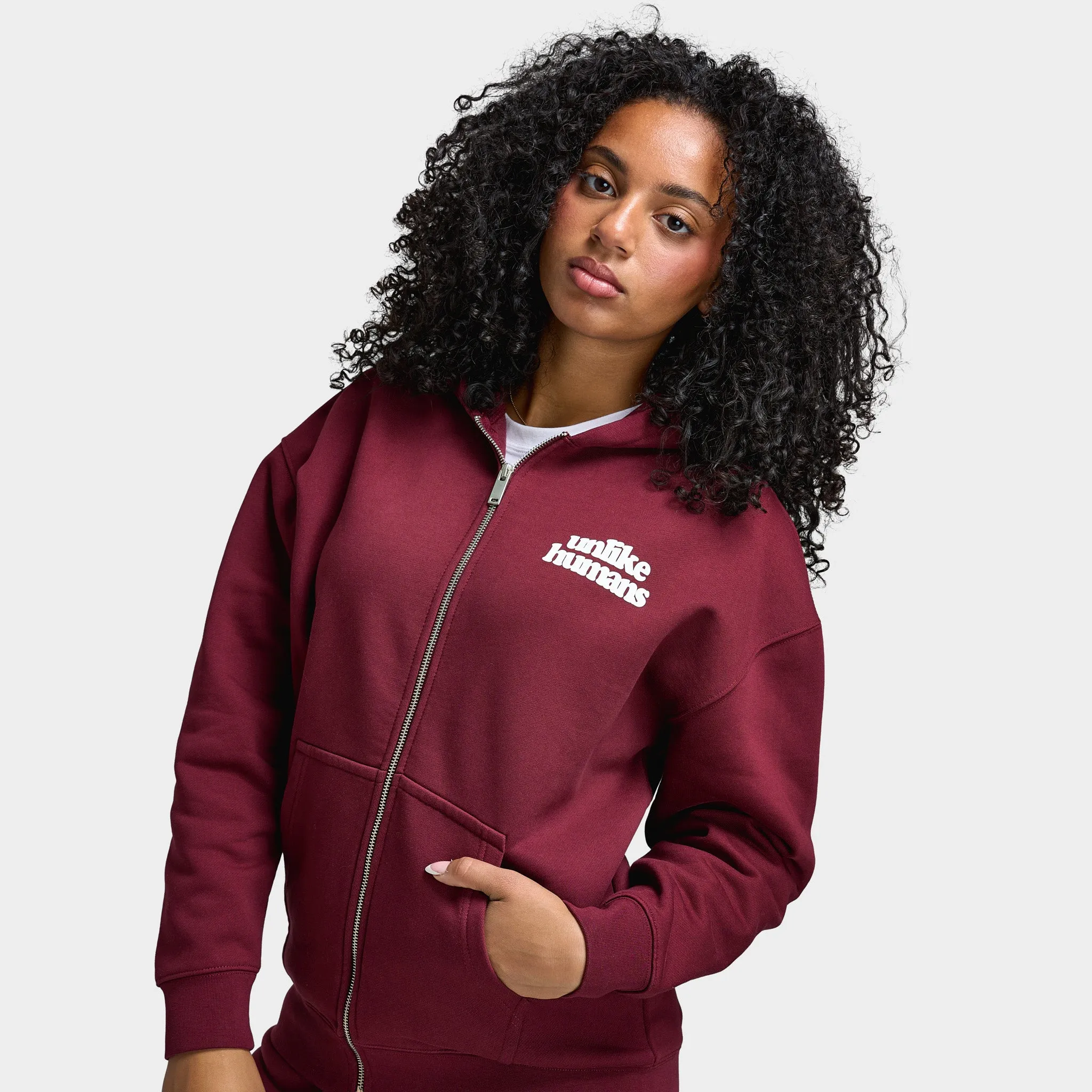 Unlike Humans Women's Bubble Fullzip Hoodie / Red sold by JD Sports product image thumbnail 3