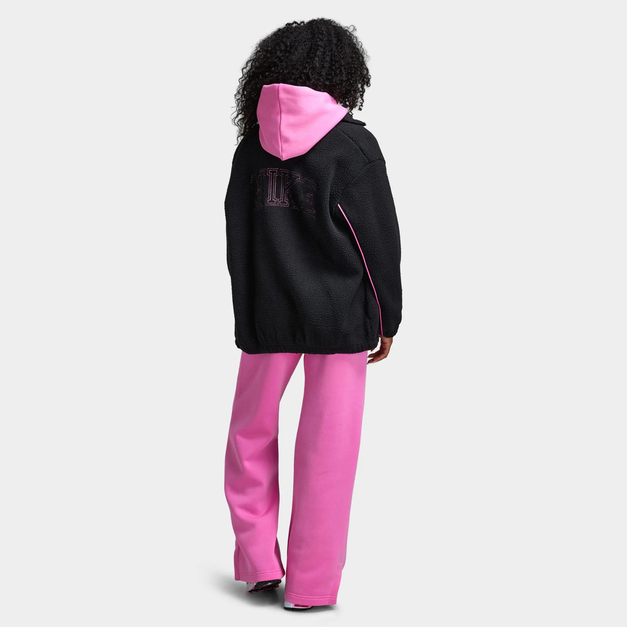 Nike Sportswear Women's Sherpa Full-Zip Jacket Black / Playful Pink sold by JD Sports product image thumbnail 5