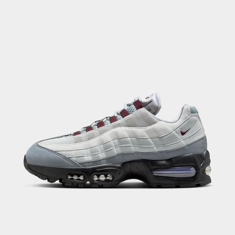 Nike Women's Air Max 95 Smoke Grey / Burgundy Crush - Light Smoke Grey sold by JD Sports