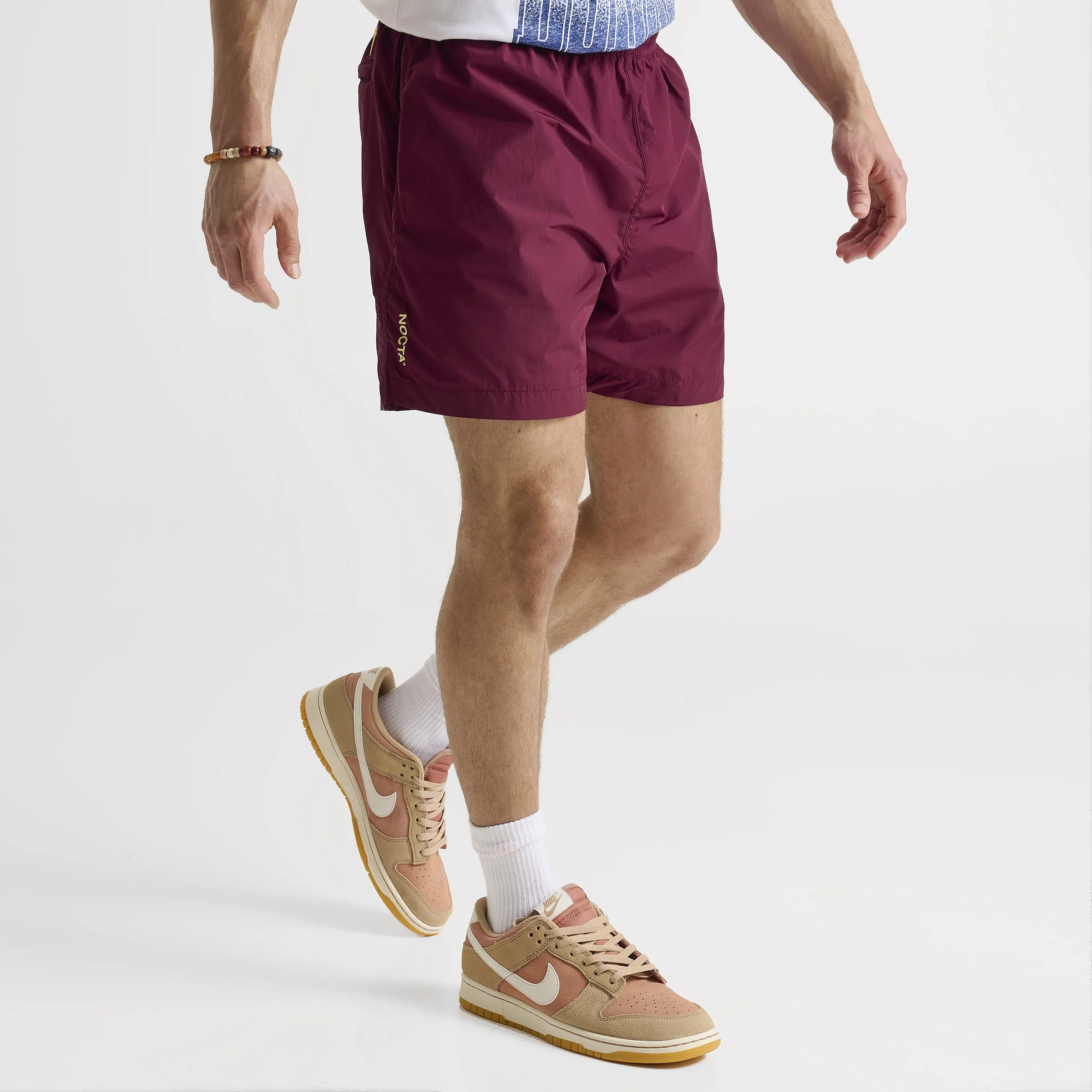 Nike NOCTA Cardinal Nylon Shorts Dark Beetroot / Adobe - Citron Tint sold by JD Sports product image thumbnail 3