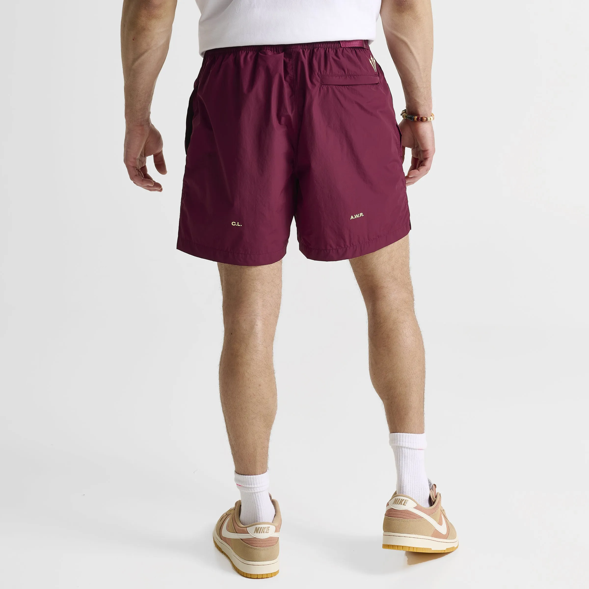 Nike NOCTA Cardinal Nylon Shorts Dark Beetroot / Adobe - Citron Tint sold by JD Sports product image thumbnail 2