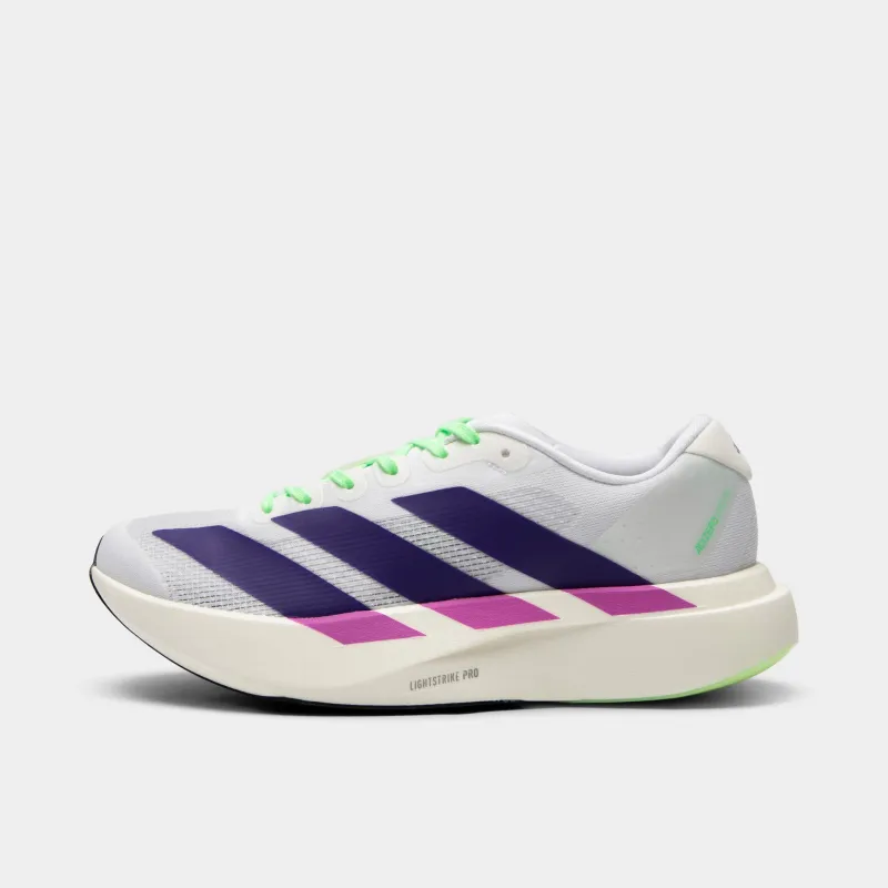 adidas Women's Adizero Evo SL White / Collegiate Purple - Purple Burst sold by JD Sports