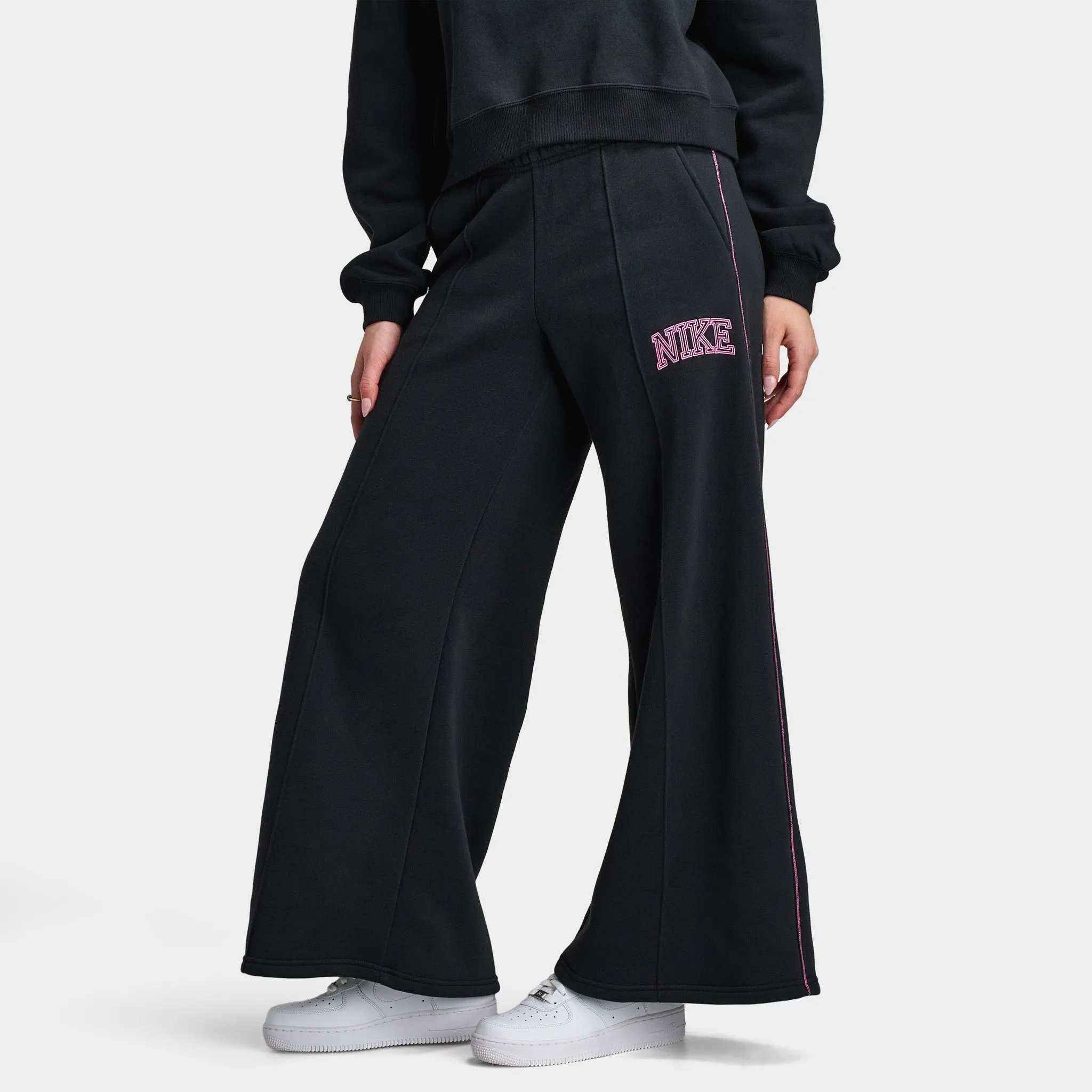 Nike Sportswear Women's Phoenix Fleece Logo Wide Leg / Black sold by JD Sports product image thumbnail 3