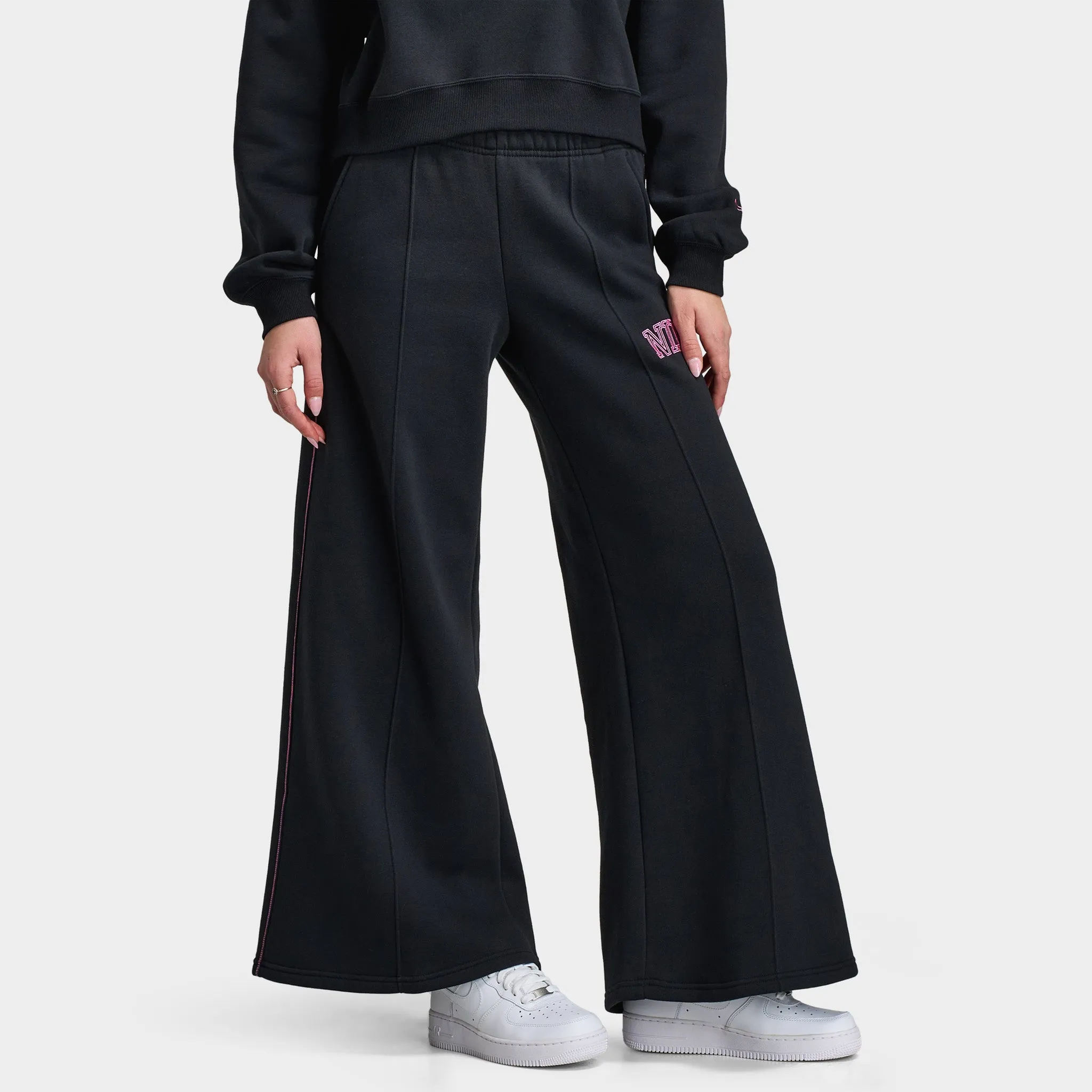 Nike Sportswear Women's Phoenix Fleece Logo Wide Leg / Black sold by JD Sports