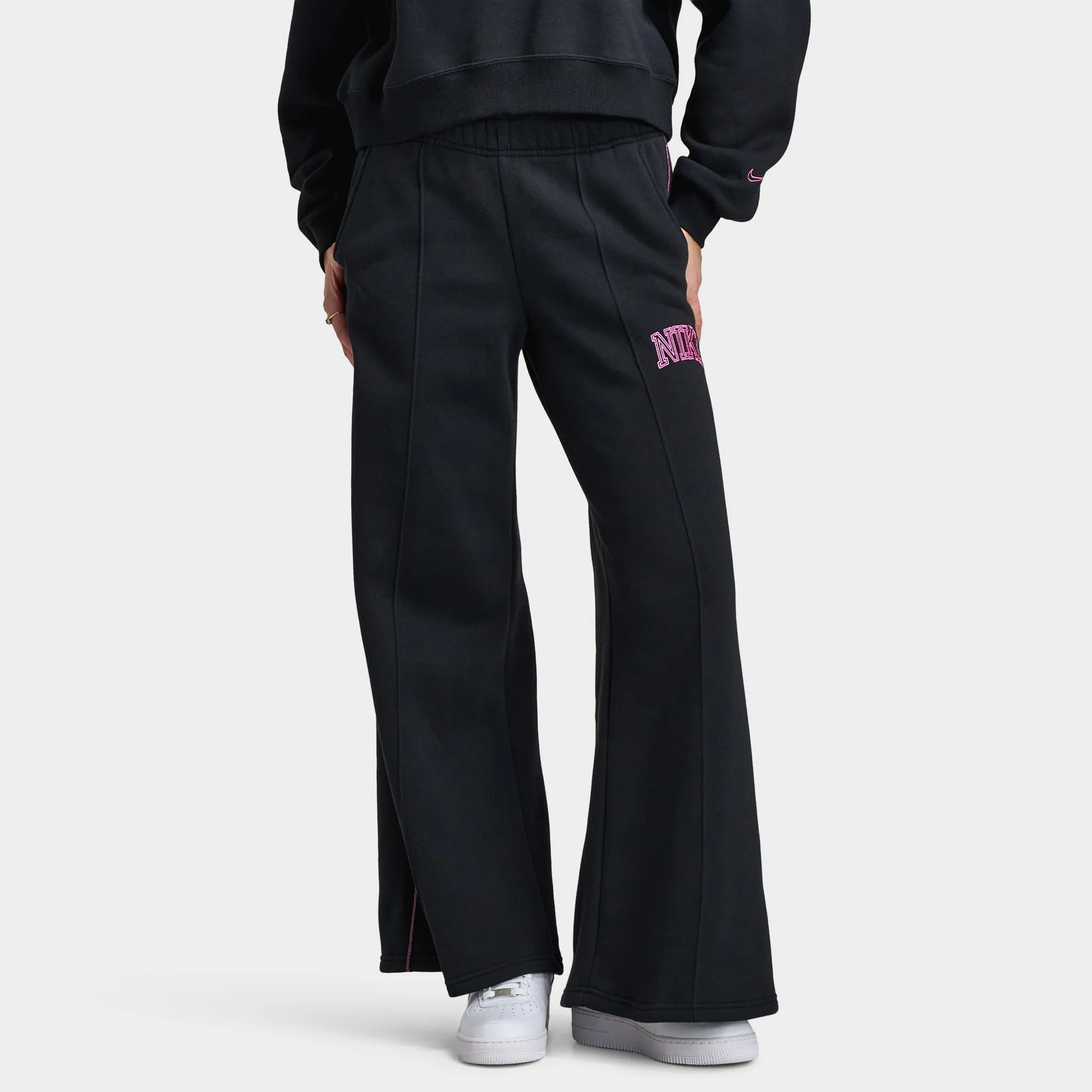 Nike Sportswear Women's Phoenix Fleece Logo Wide Leg / Black sold by JD Sports product image thumbnail 2