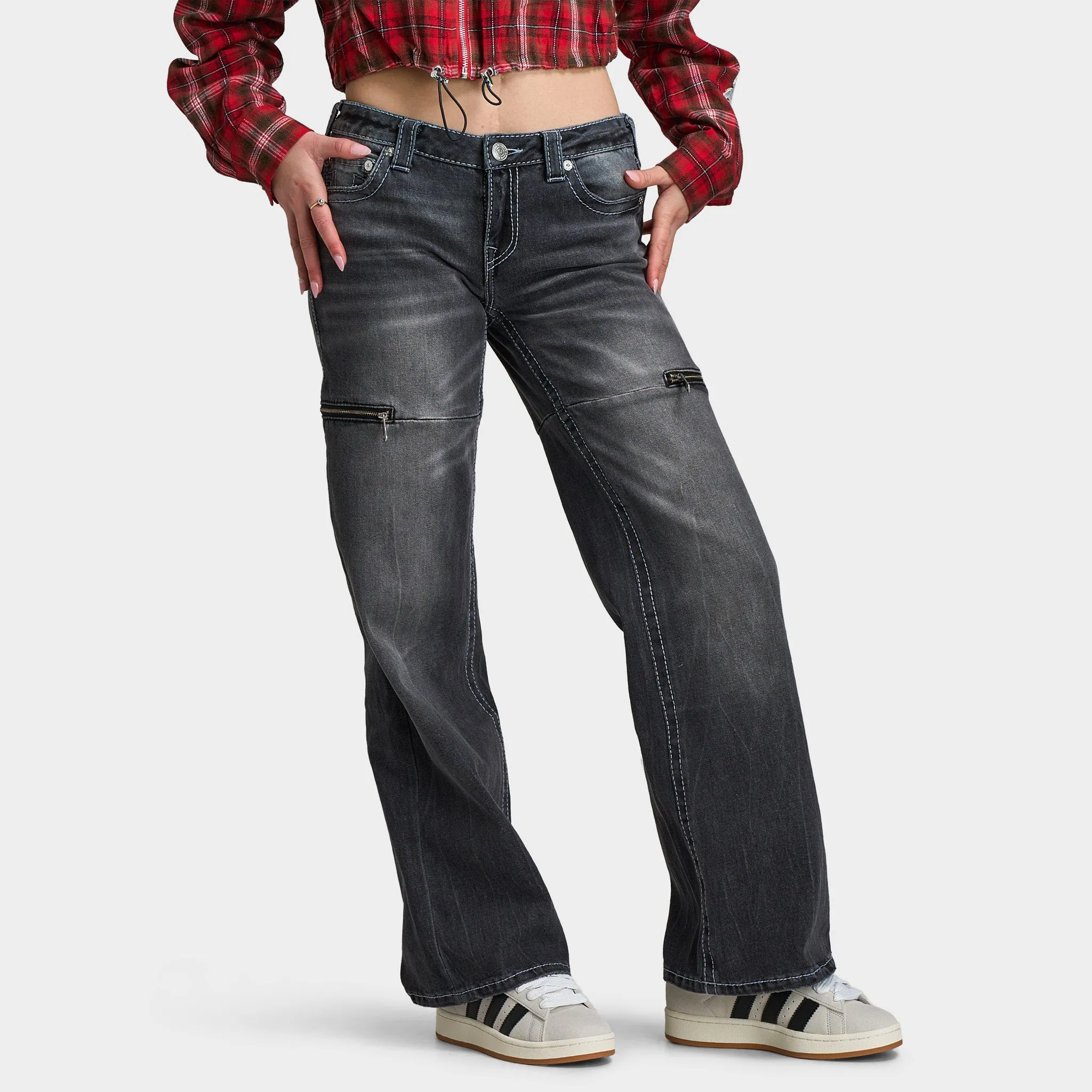 True Religion Women's Bobbi Low Rise Baggy Big T / Moonlight Tide sold by JD Sports product image thumbnail 4