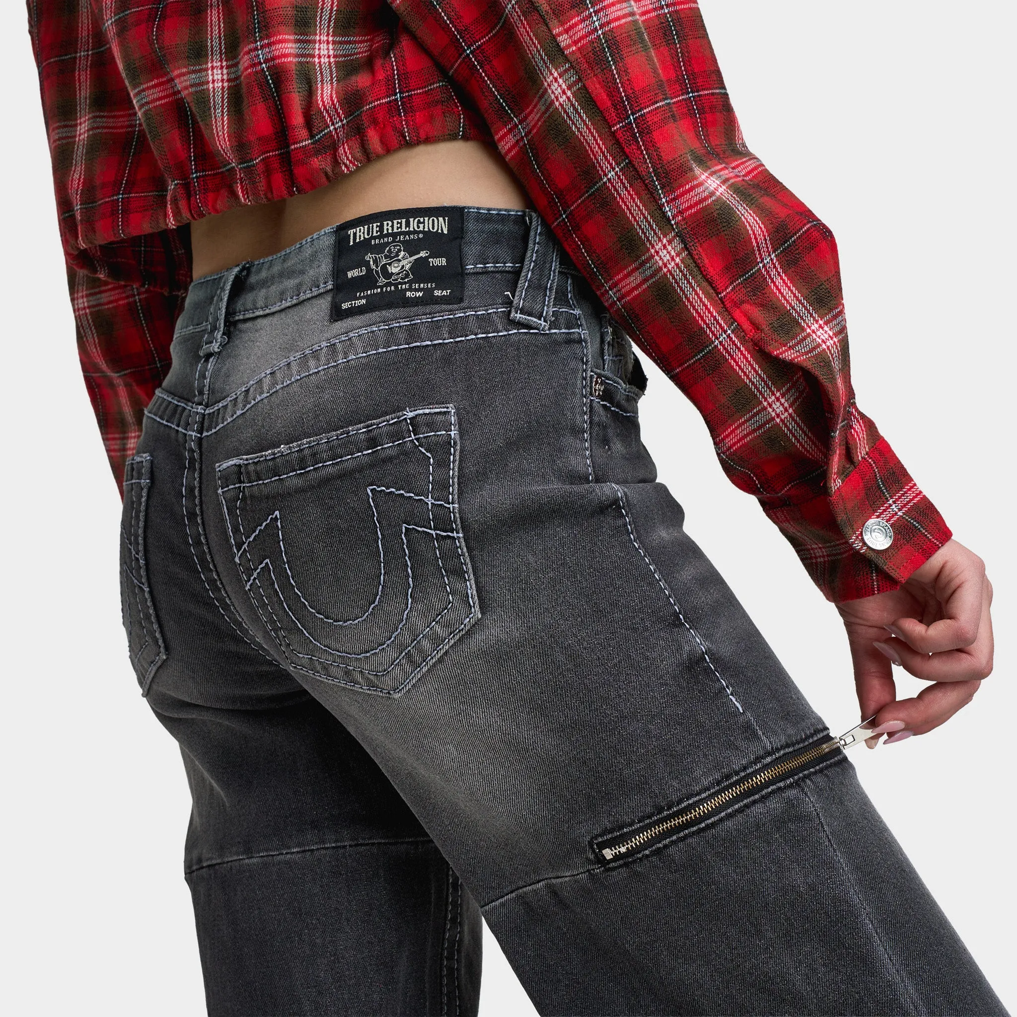 True Religion Women's Bobbi Low Rise Baggy Big T / Moonlight Tide sold by JD Sports product image thumbnail 5