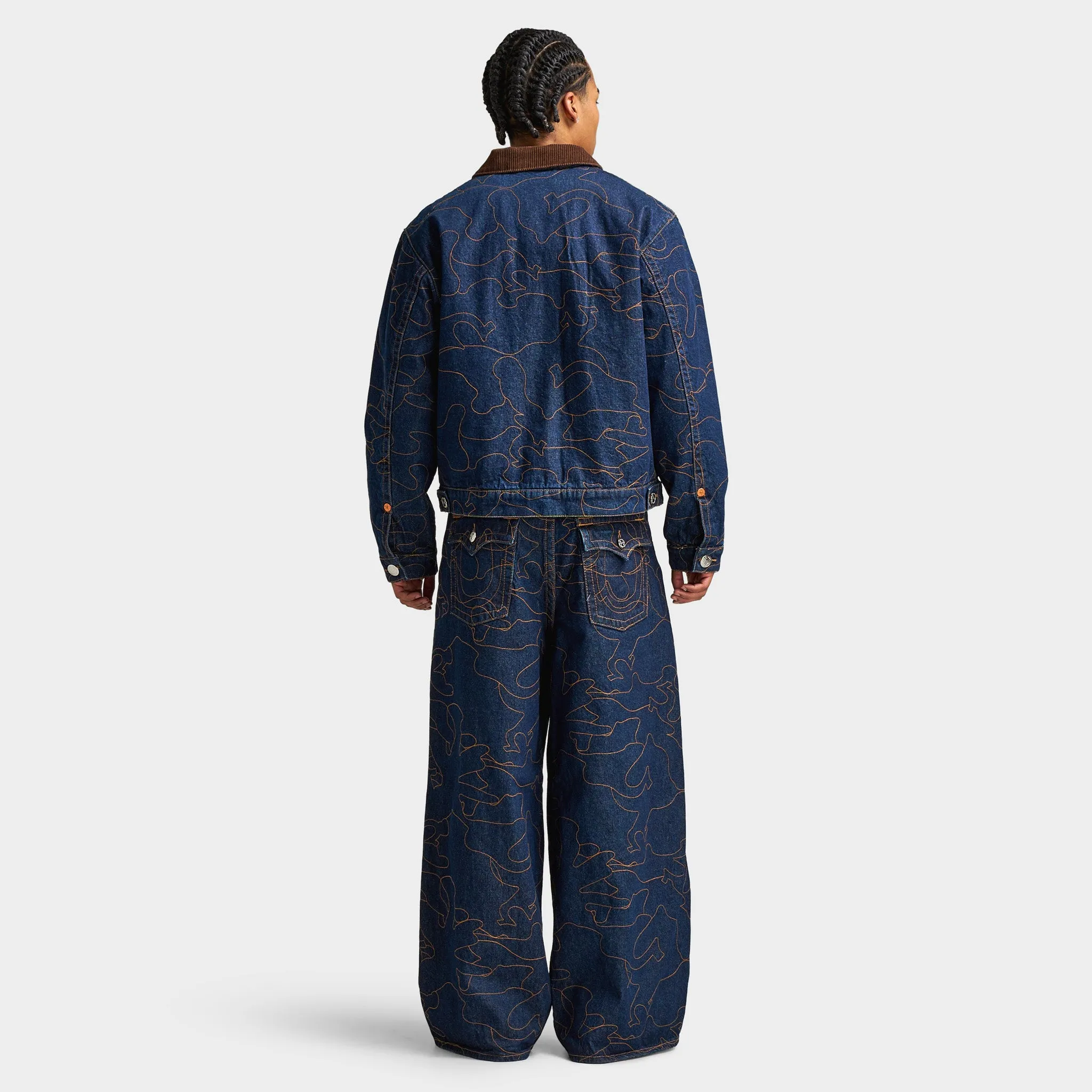 True Religion AOP Embroidered Workwear Jacket / Blue sold by JD Sports product image thumbnail 5