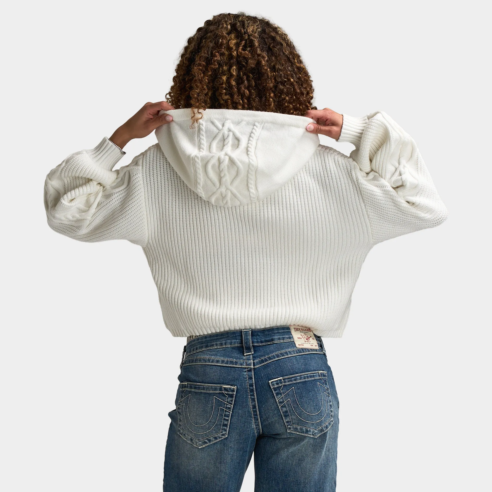 True Religion Women's Embroidery Pullover Hoodie / Winter White sold by JD Sports product image thumbnail 2