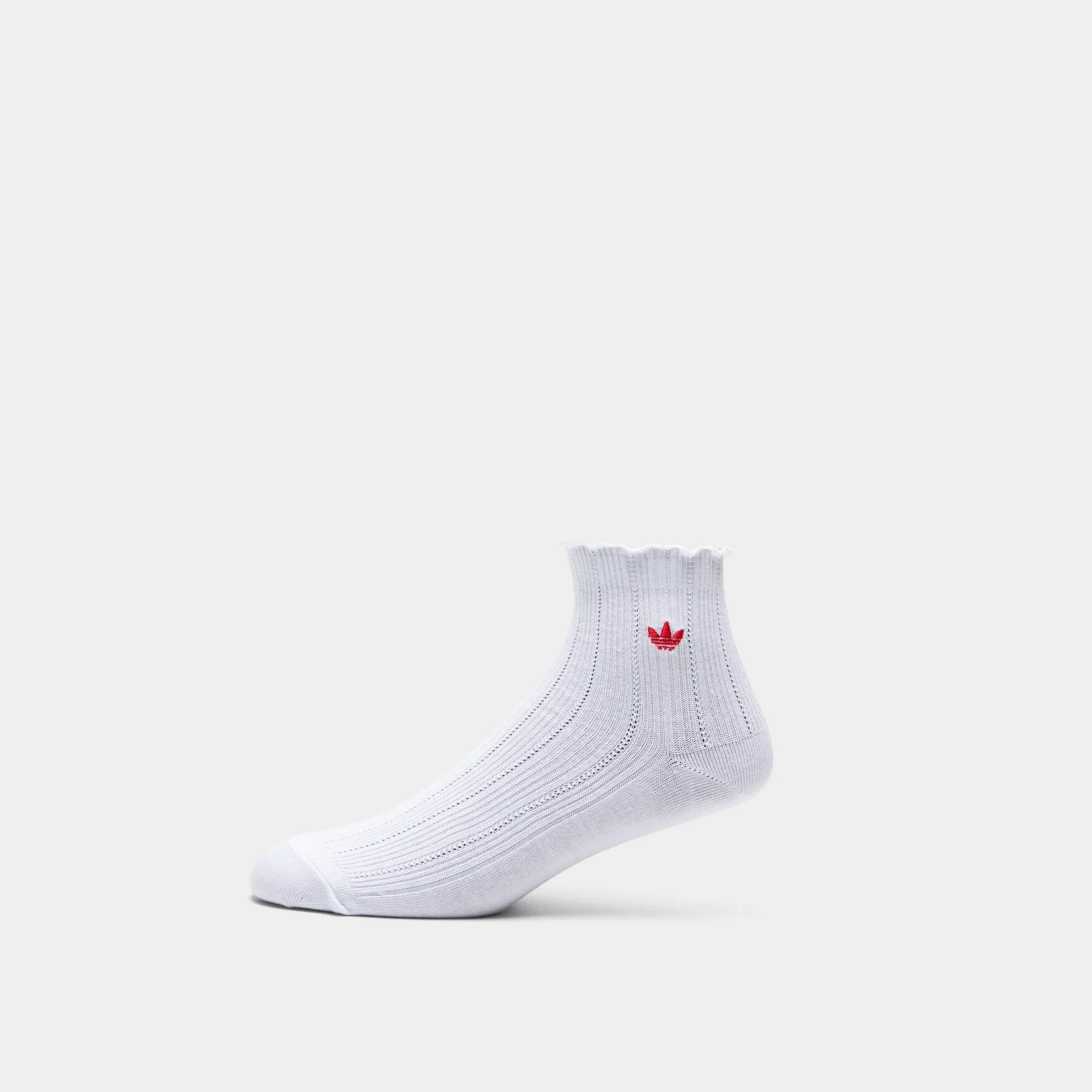 adidas Originals Ruffle Quarter Socks (3P) Better Scarlet / White - Black sold by JD Sports product image thumbnail 4