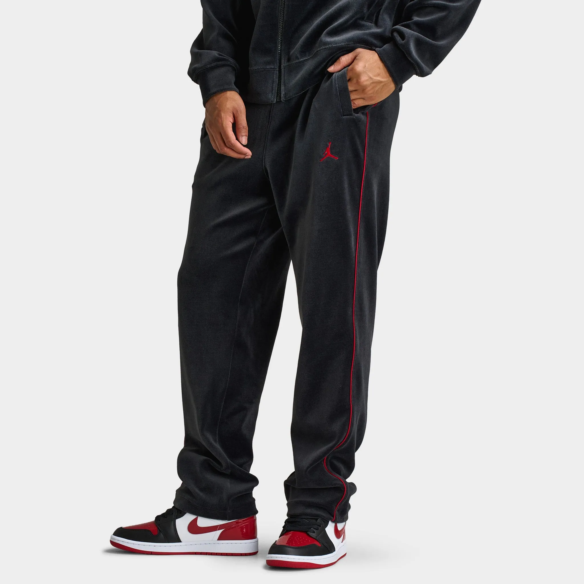 Jordan Brooklyn Velour Track Pants / Black sold by JD Sports product image thumbnail 3