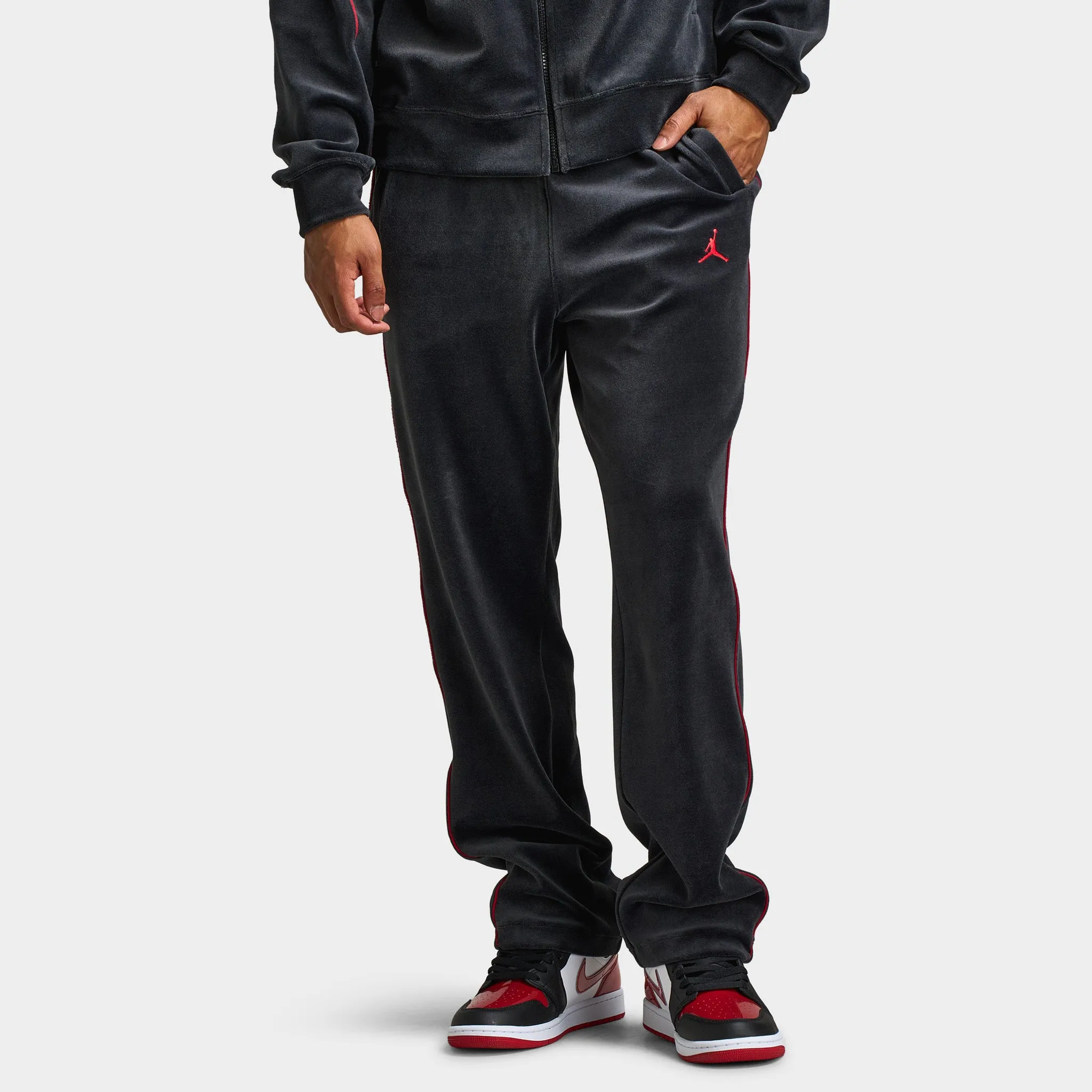 Jordan Brooklyn Velour Track Pants / Black sold by JD Sports product image thumbnail 2