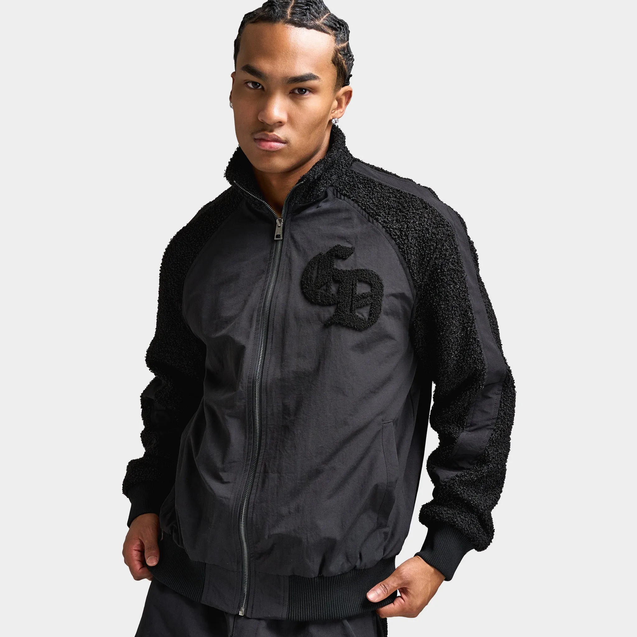 Criminal Damage Micro Sherpa and Nylon Track Jacket / Black sold by JD Sports product image thumbnail 3