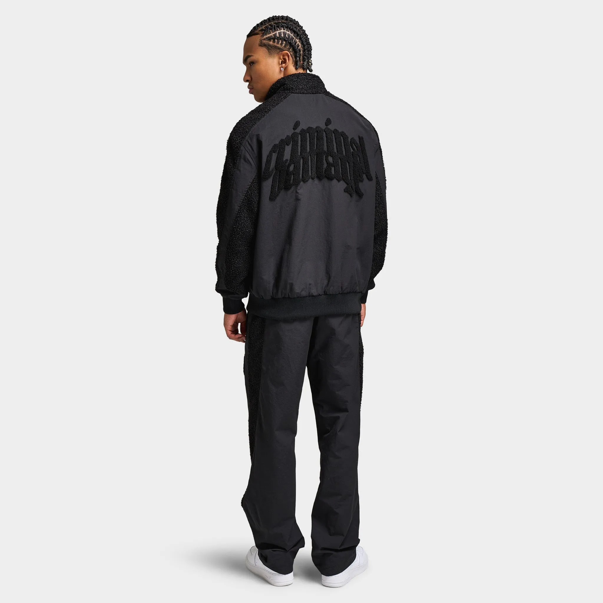 Criminal Damage Micro Sherpa and Nylon Track Jacket / Black sold by JD Sports product image thumbnail 5
