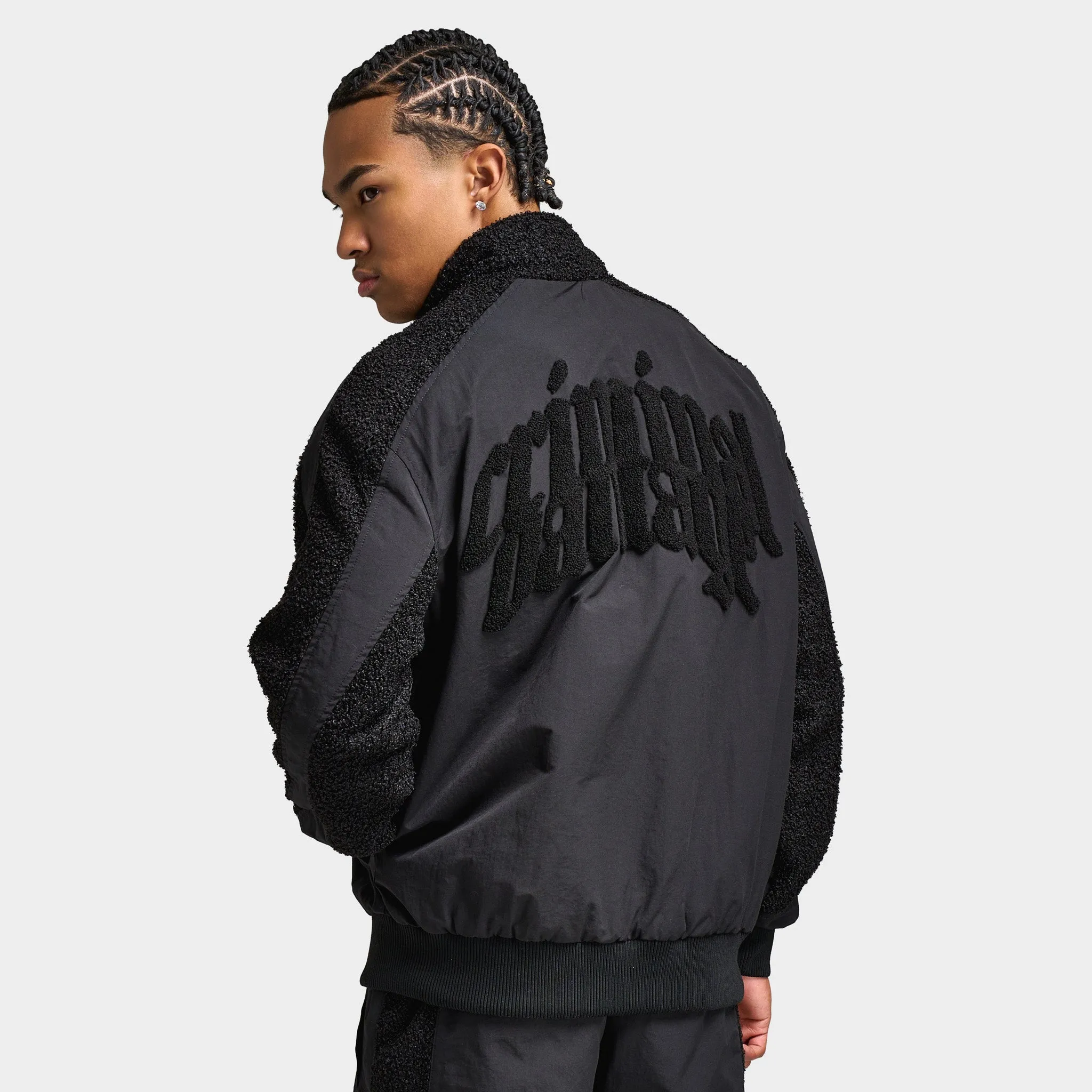 Criminal Damage Micro Sherpa and Nylon Track Jacket / Black sold by JD Sports product image thumbnail 2