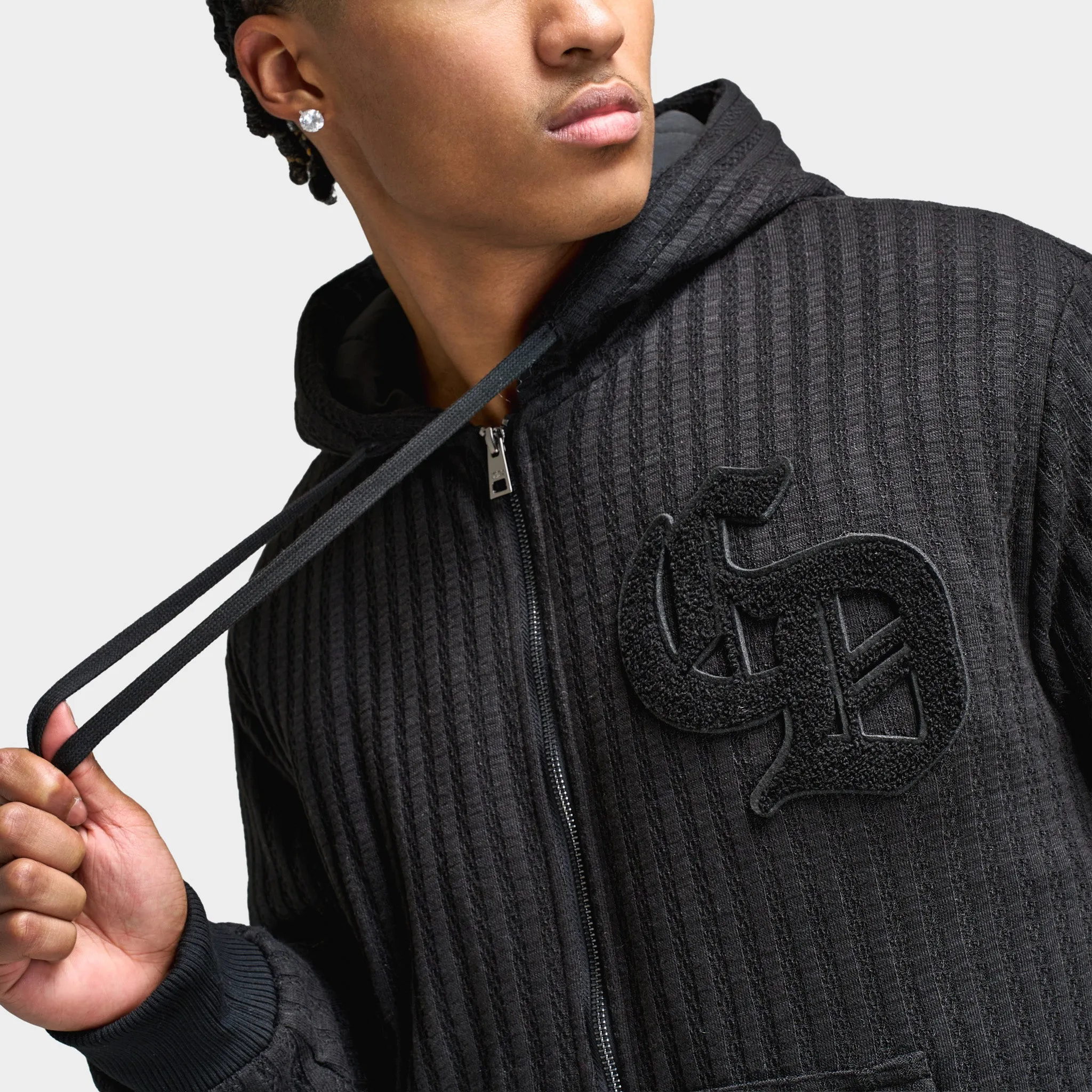 Criminal Damage Stanford Knitted Hoodie / Black sold by JD Sports product image thumbnail 4
