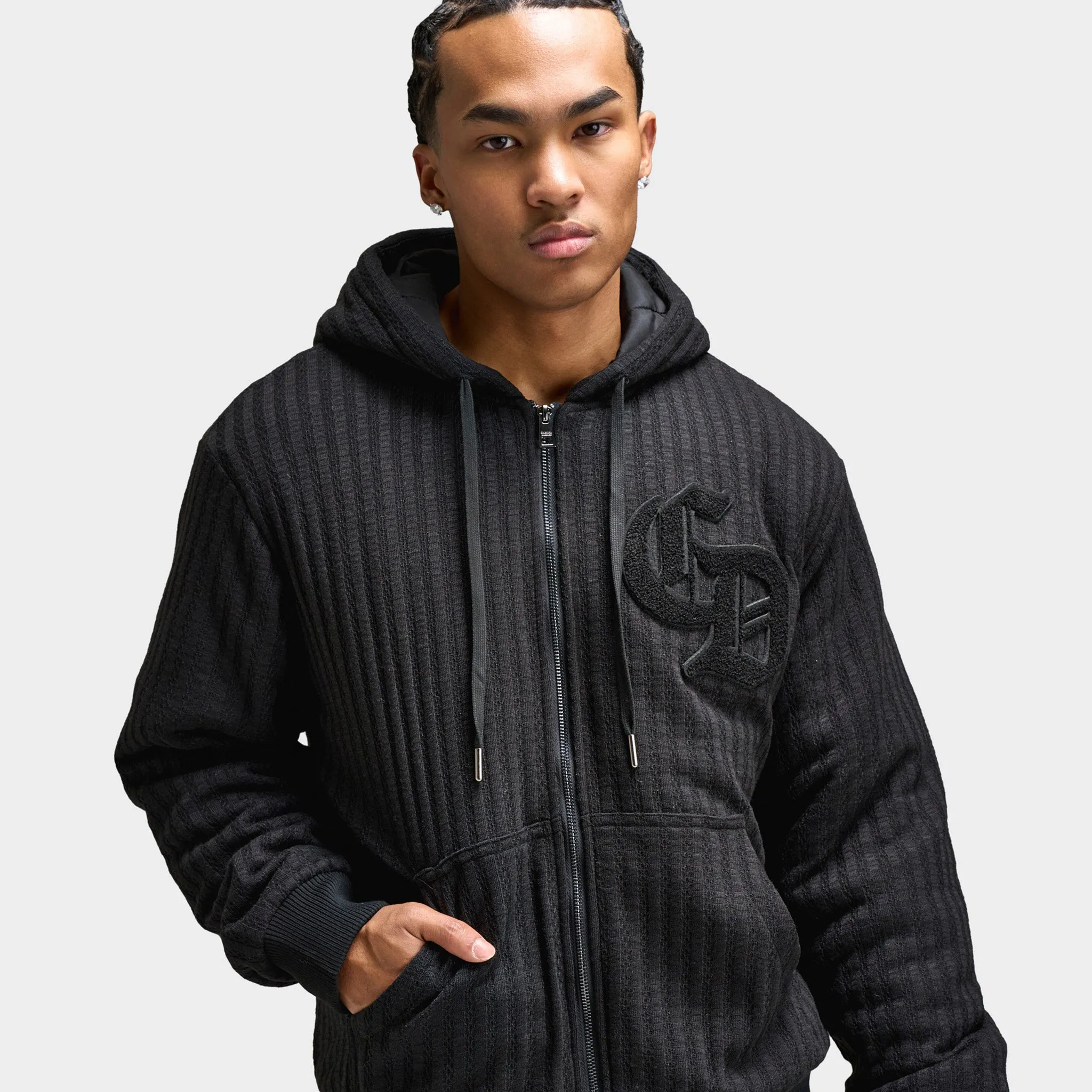 Criminal Damage Stanford Knitted Hoodie / Black sold by JD Sports product image thumbnail 3