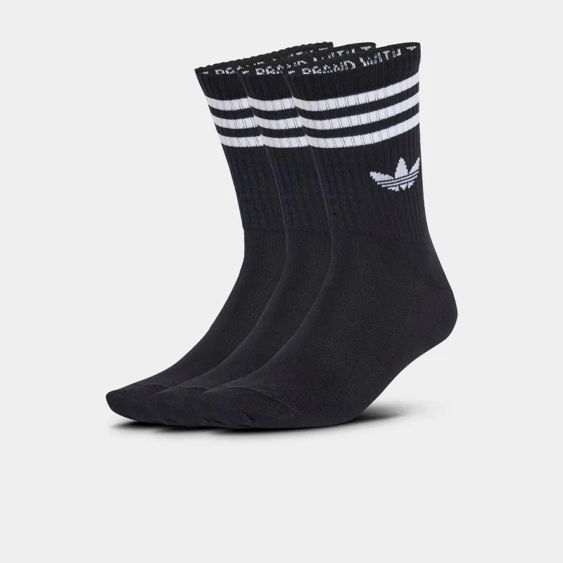 adidas Originals 3 Stripes Crew Socks (3-Pack) / Black sold by JD Sports