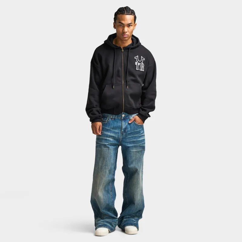 True Religion Rib Stitch Dept Zip Hoodie / Black sold by JD Sports