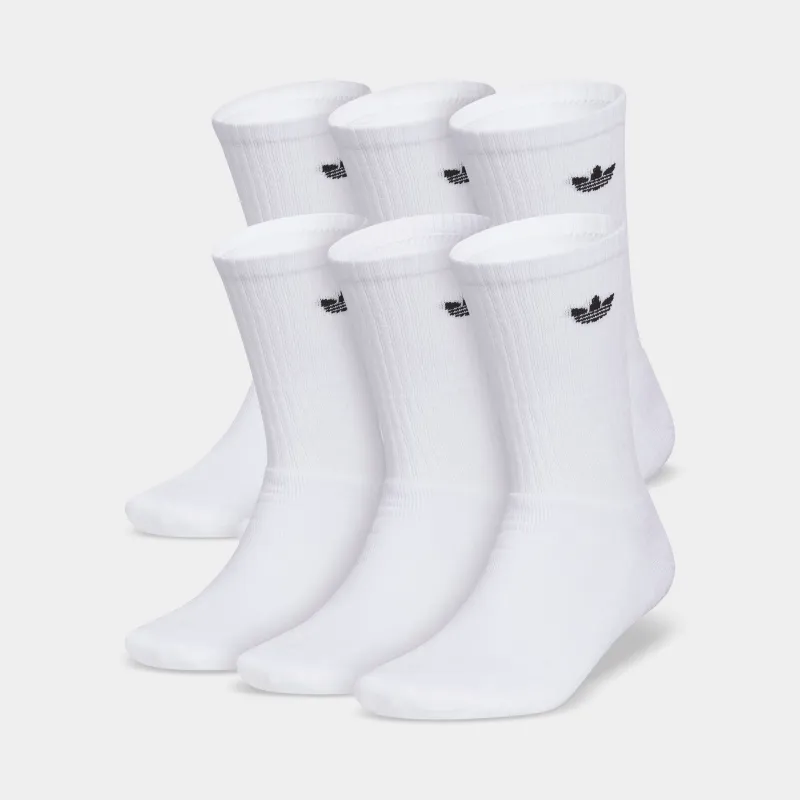 adidas Originals Trefoil 2.0 Crew Socks (6 Pack) / White sold by JD Sports