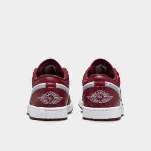 Jordan 1 Low White / Bordeaux - Grey sold by JD Sports