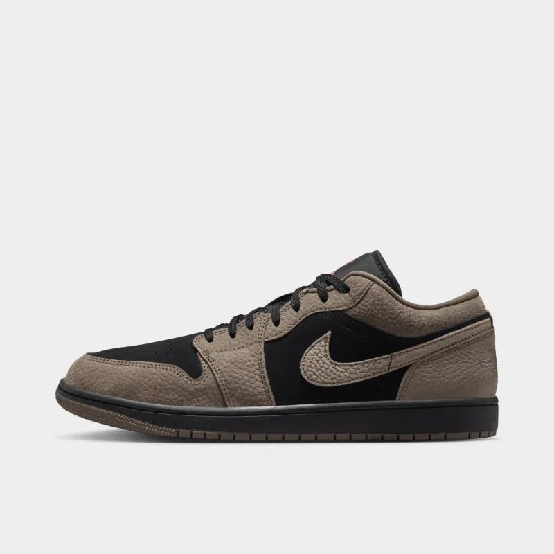 Jordan 1 Low Black / Olive Grey sold by JD Sports