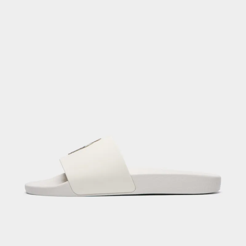 Ralph Lauren Polo Slides / White Bear sold by JD Sports
