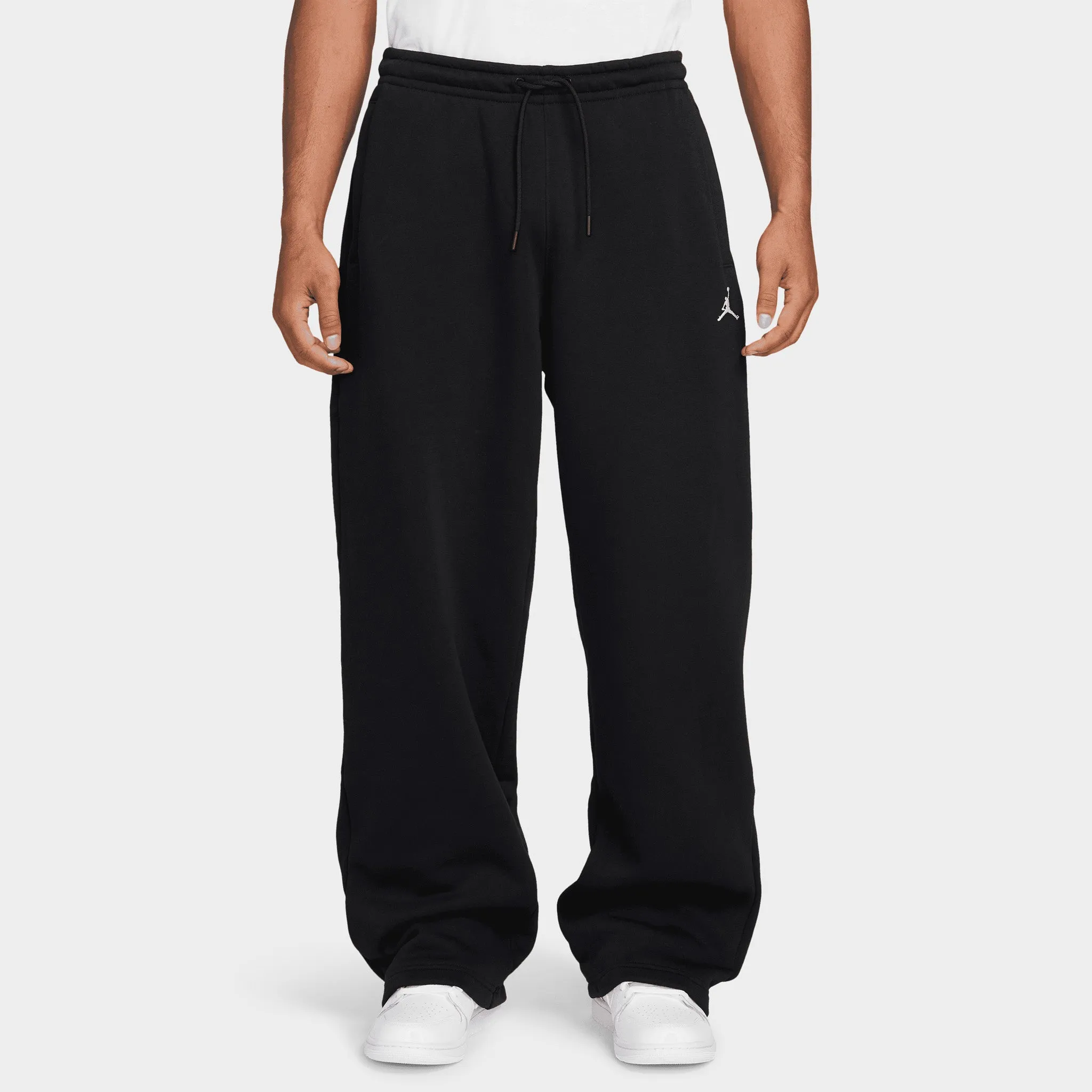 Jordan Brooklyn Fleece Oversized Open Hem Pants / Black sold by JD Sports