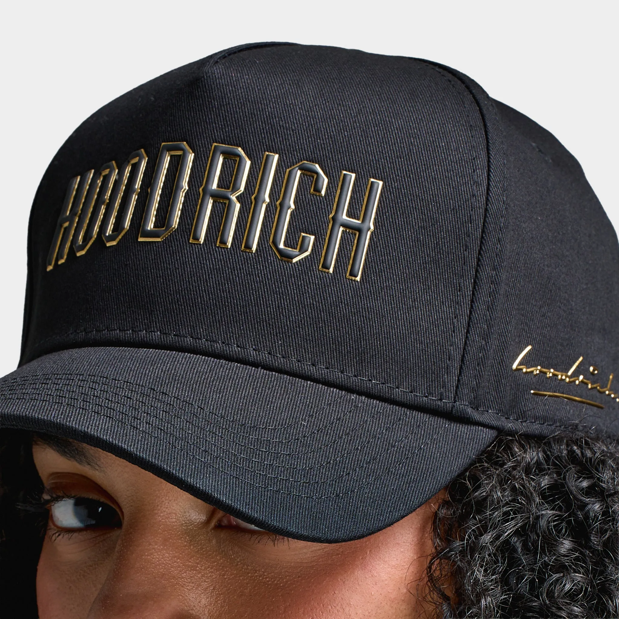Hoodrich Coupe 5 Panel Cap Black / Gold sold by JD Sports product image thumbnail 4