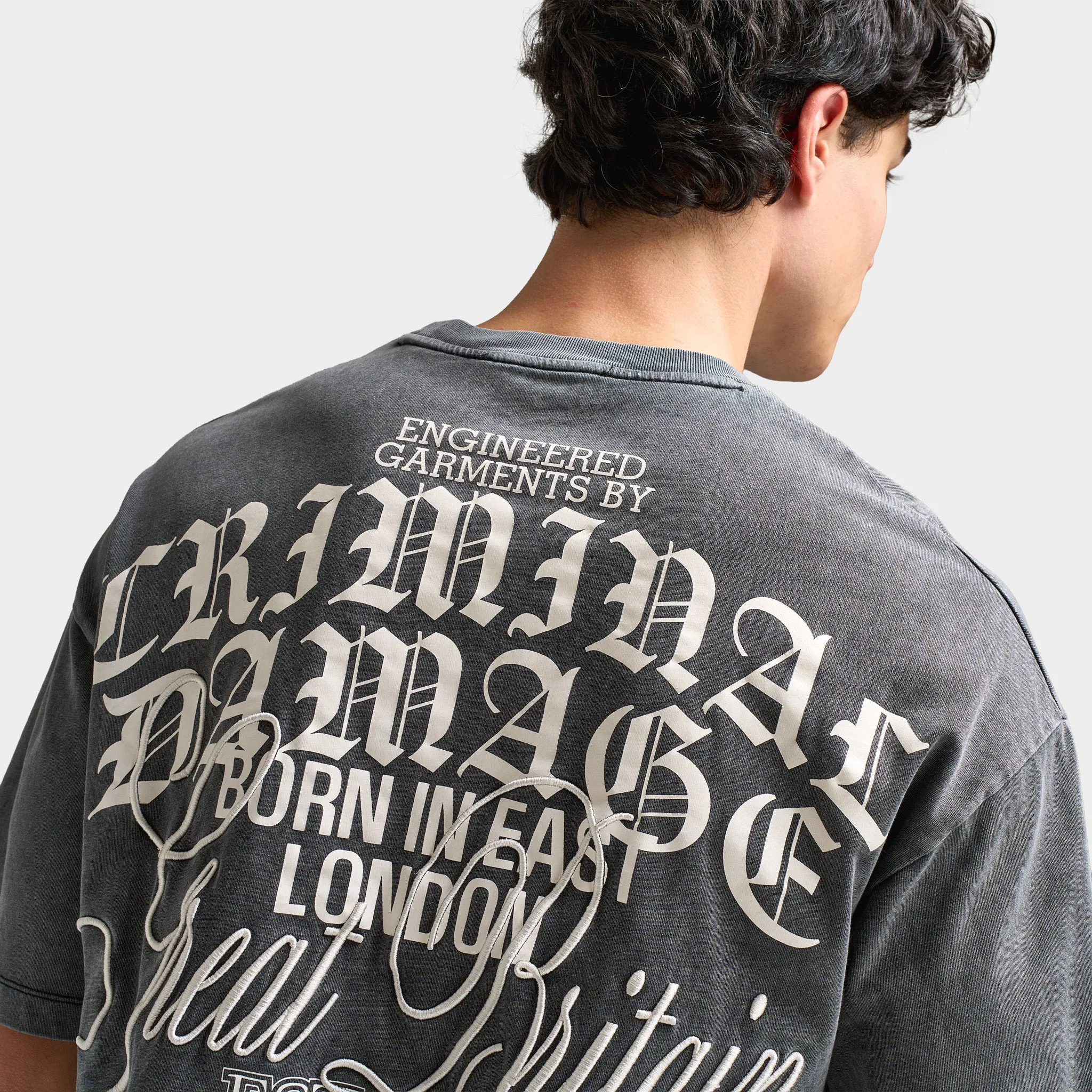 Criminal Damage Logo Mania T-Shirt / Washed Black sold by JD Sports product image thumbnail 3