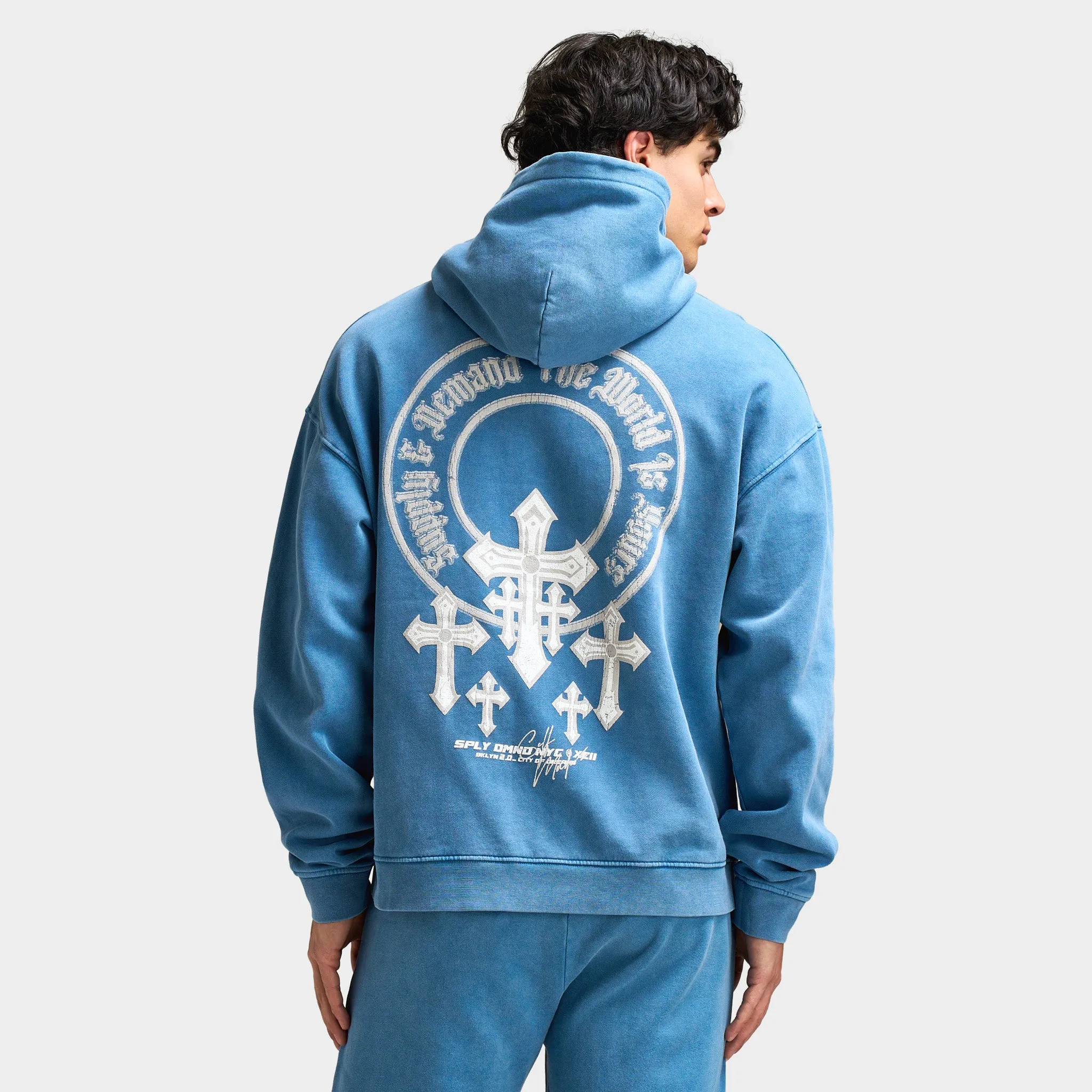 Supply & Demand Crosses Hoodie / Copen Blue sold by JD Sports product image thumbnail 2