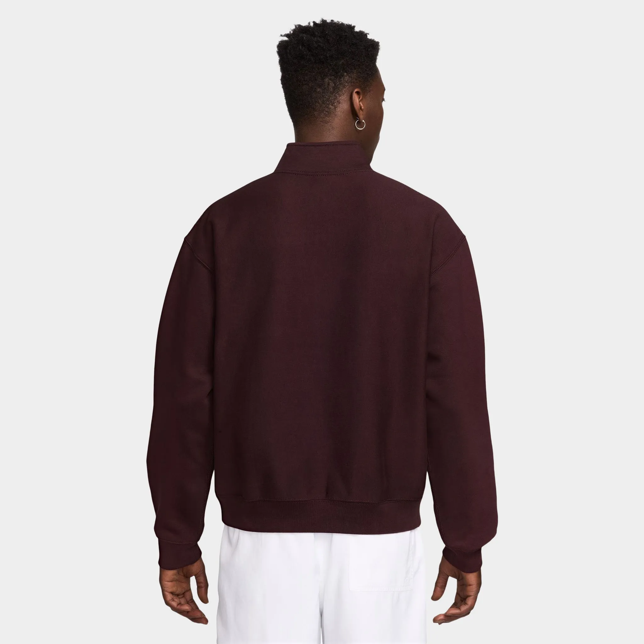 Nike Solo Swoosh Fleece Quarter Zip / Burgundy Crush sold by JD Sports product image thumbnail 2