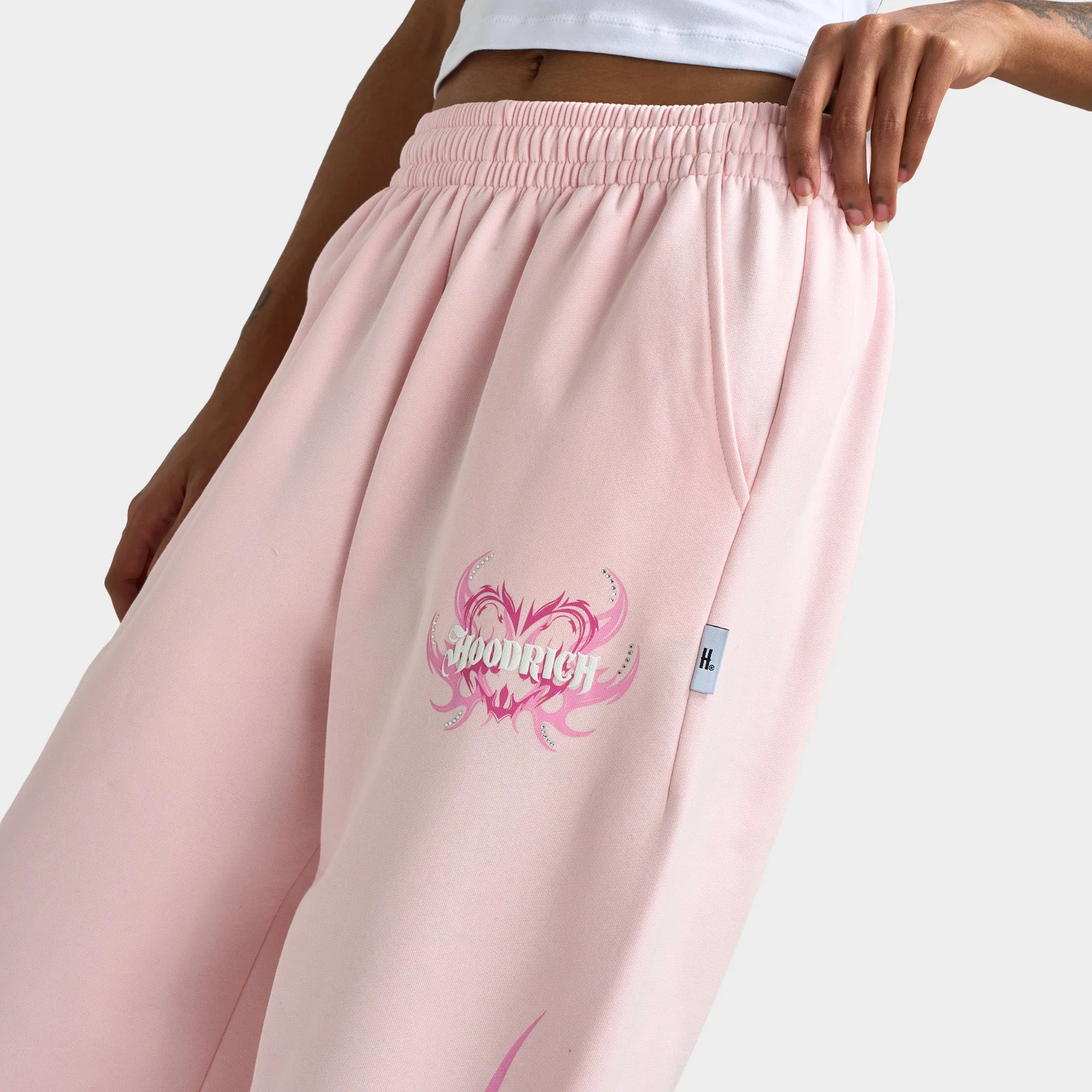 Hoodrich Women's Flux Oversized Wide Leg Joggers / Pink sold by JD Sports product image thumbnail 5